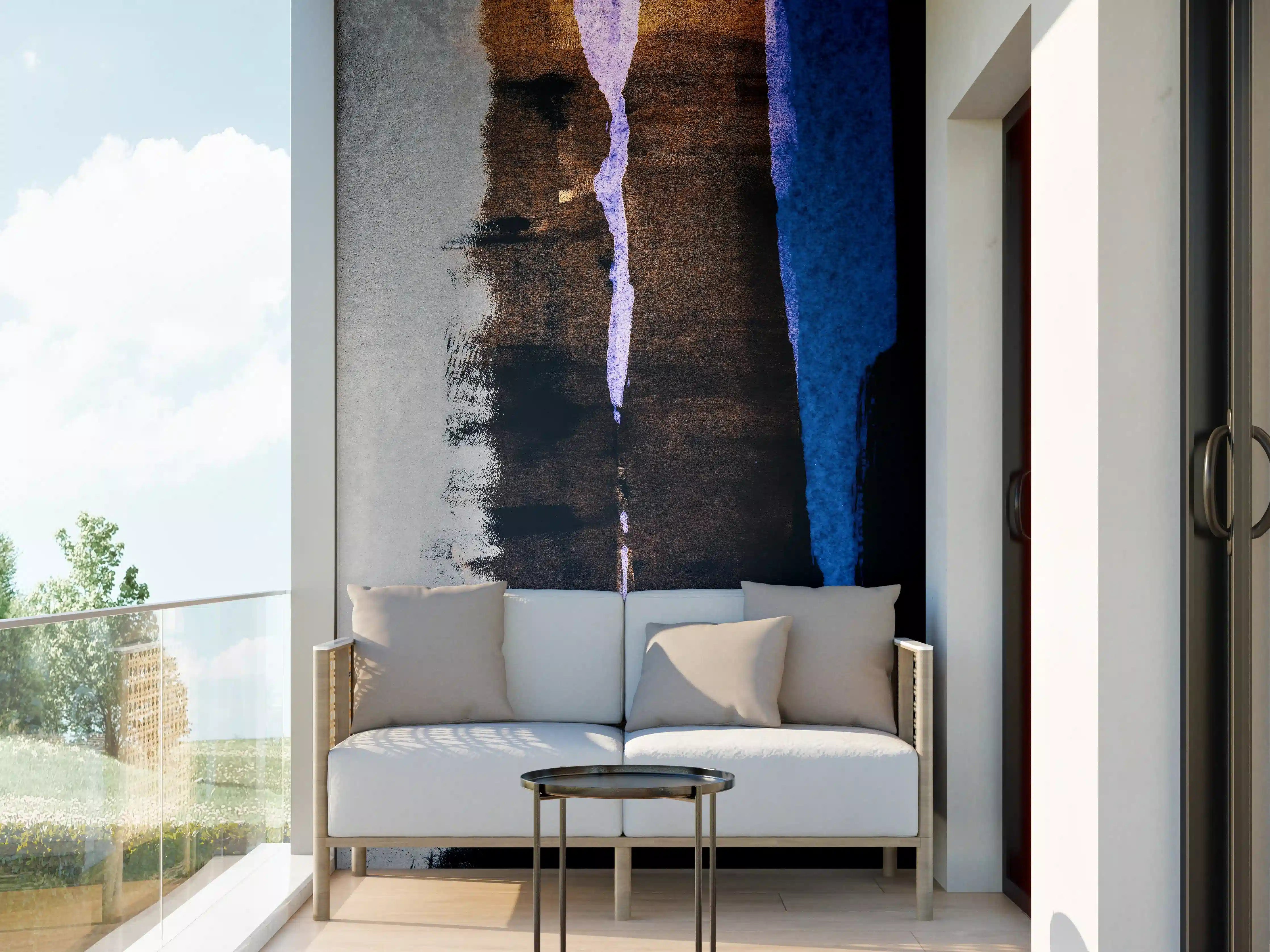 Wandverkleidung außen - Dunkle Reflexion Abstrakte Kunst