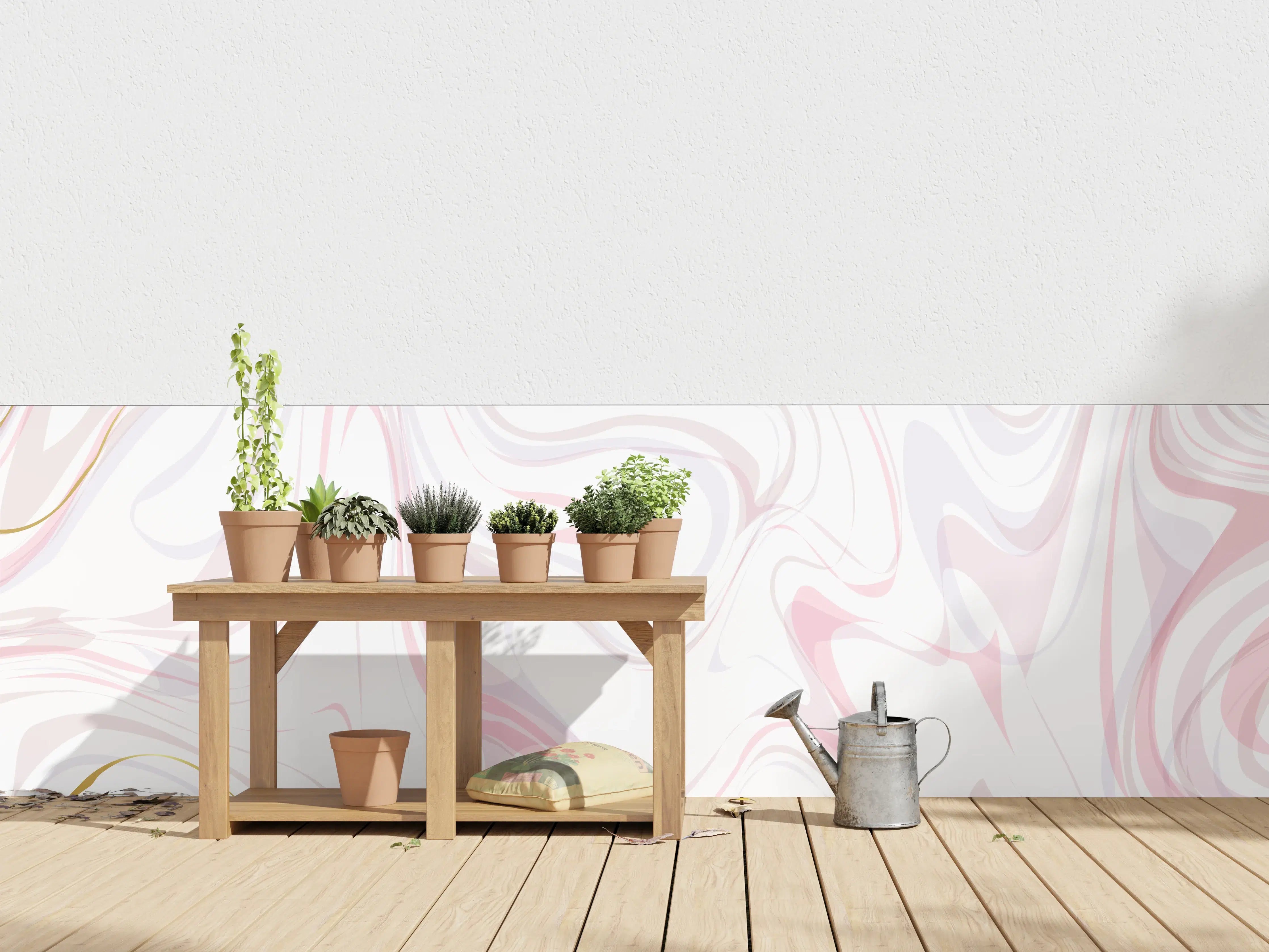 Wandverkleidung außen - Edle Marmoroptik in Rosé-Weiß