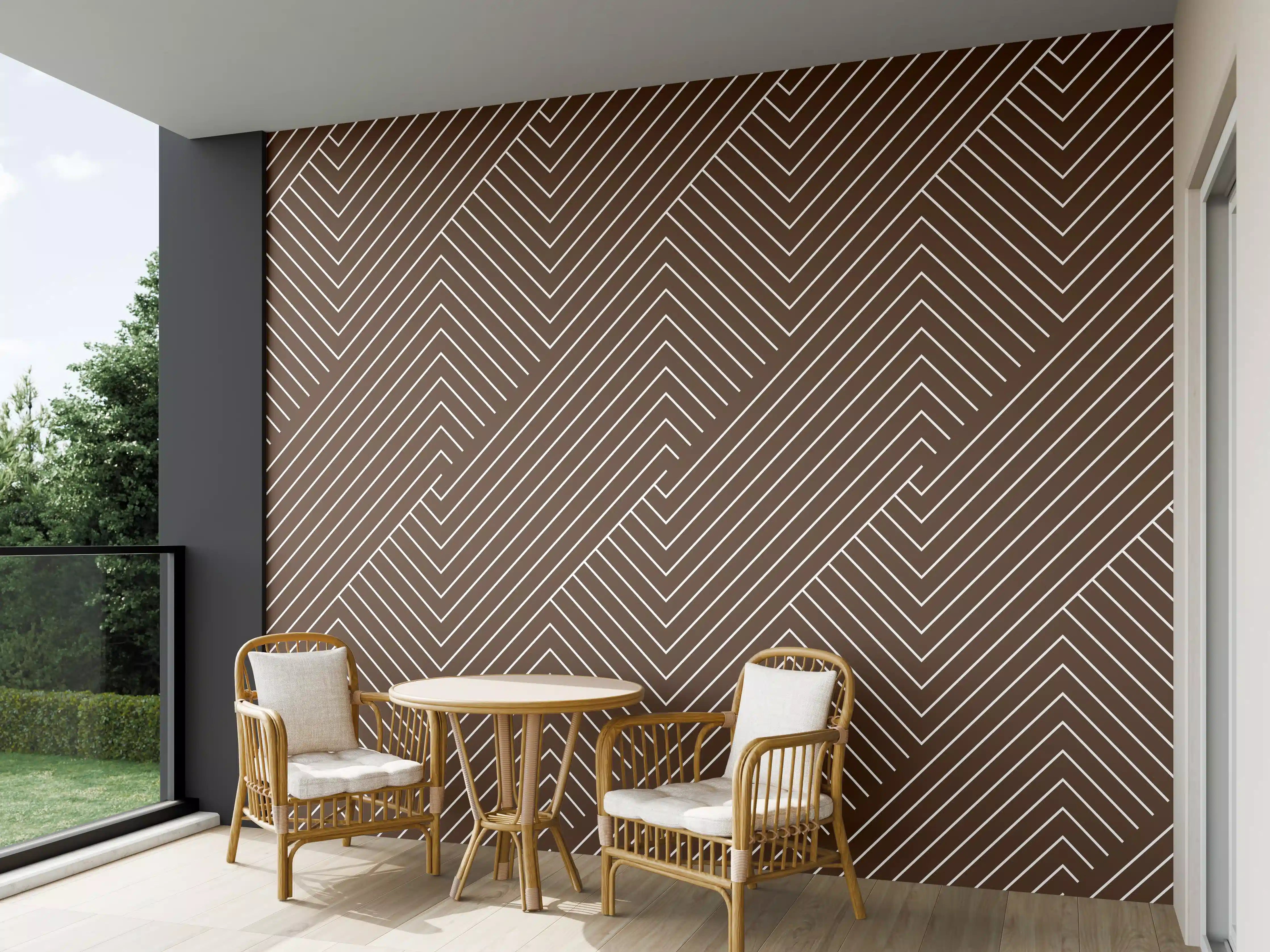 Wandverkleidung außen - Elegante geometrische Kaffeetafel