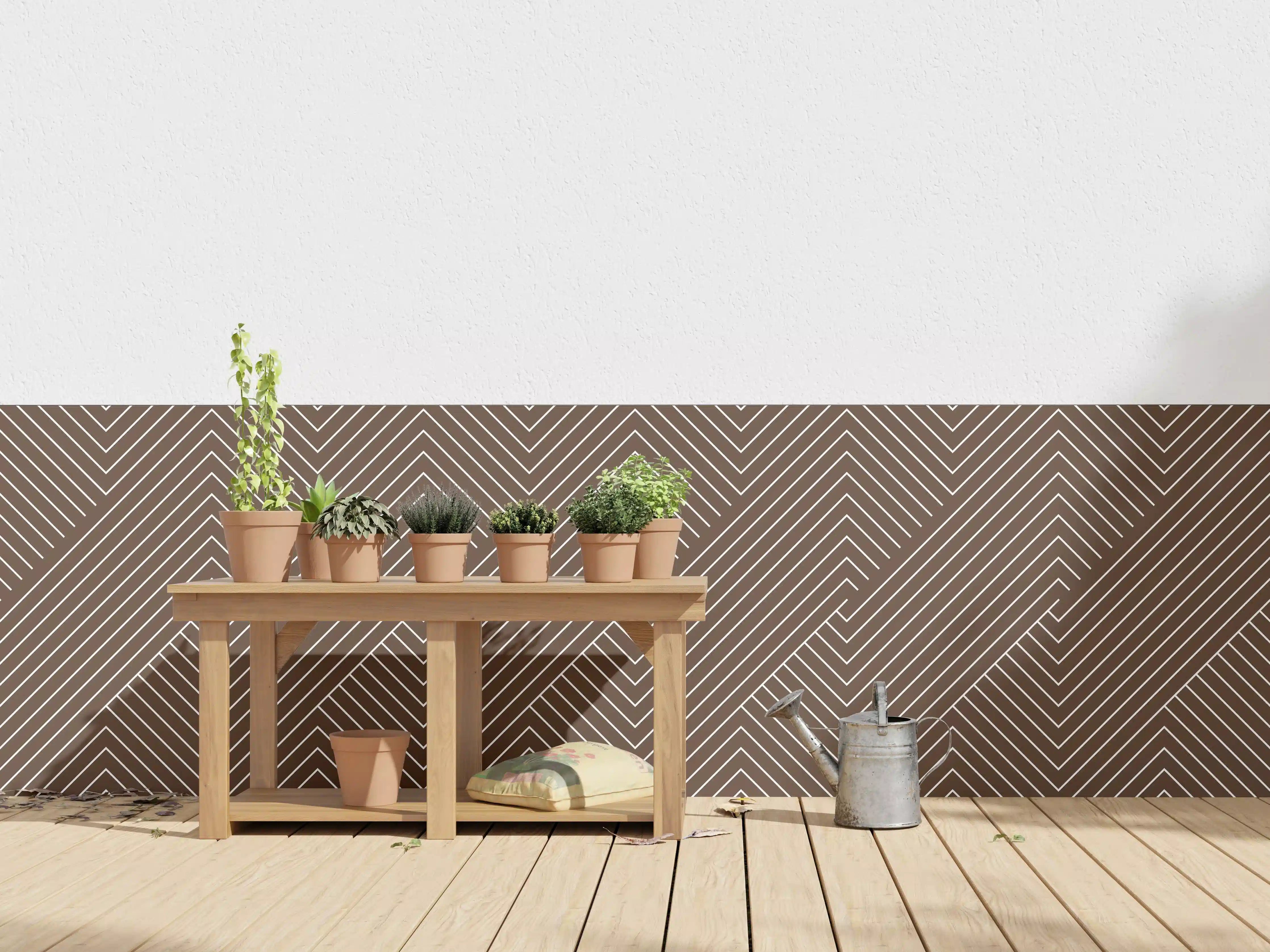 Wandverkleidung außen - Elegante geometrische Kaffeetafel