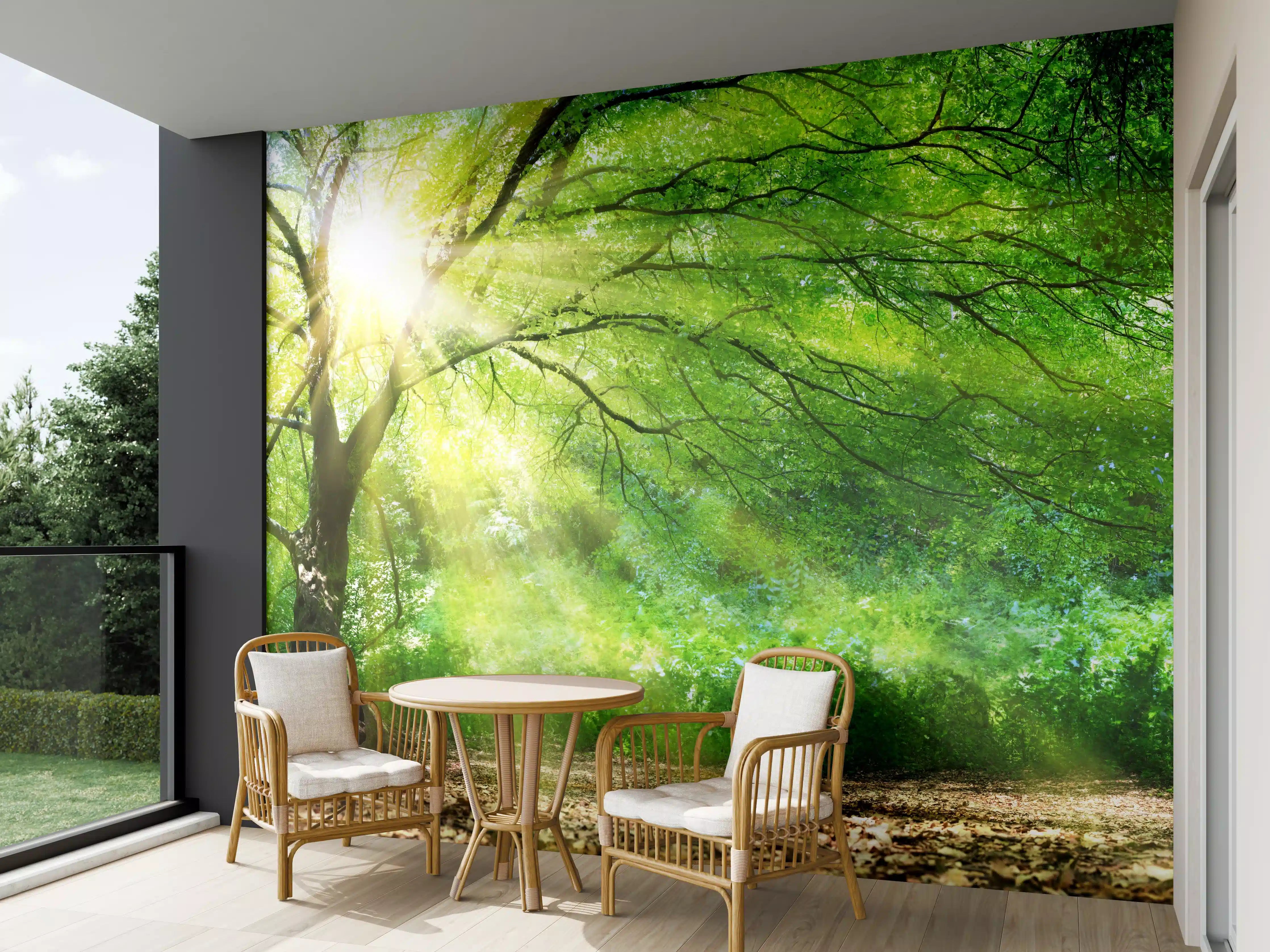 Wandverkleidung außen - Energiegeladener Wald