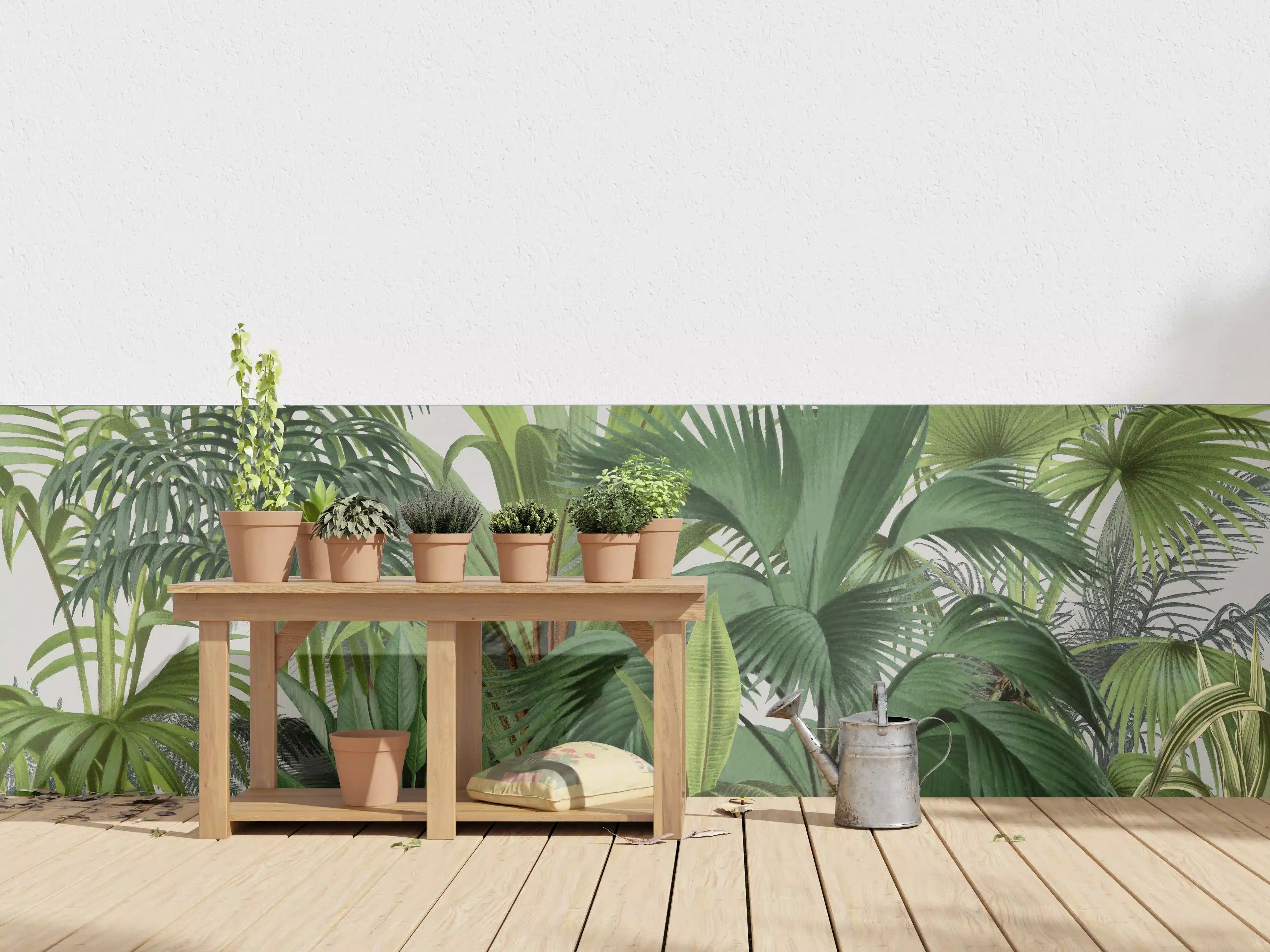 Wandverkleidung außen - Exotische Bäume