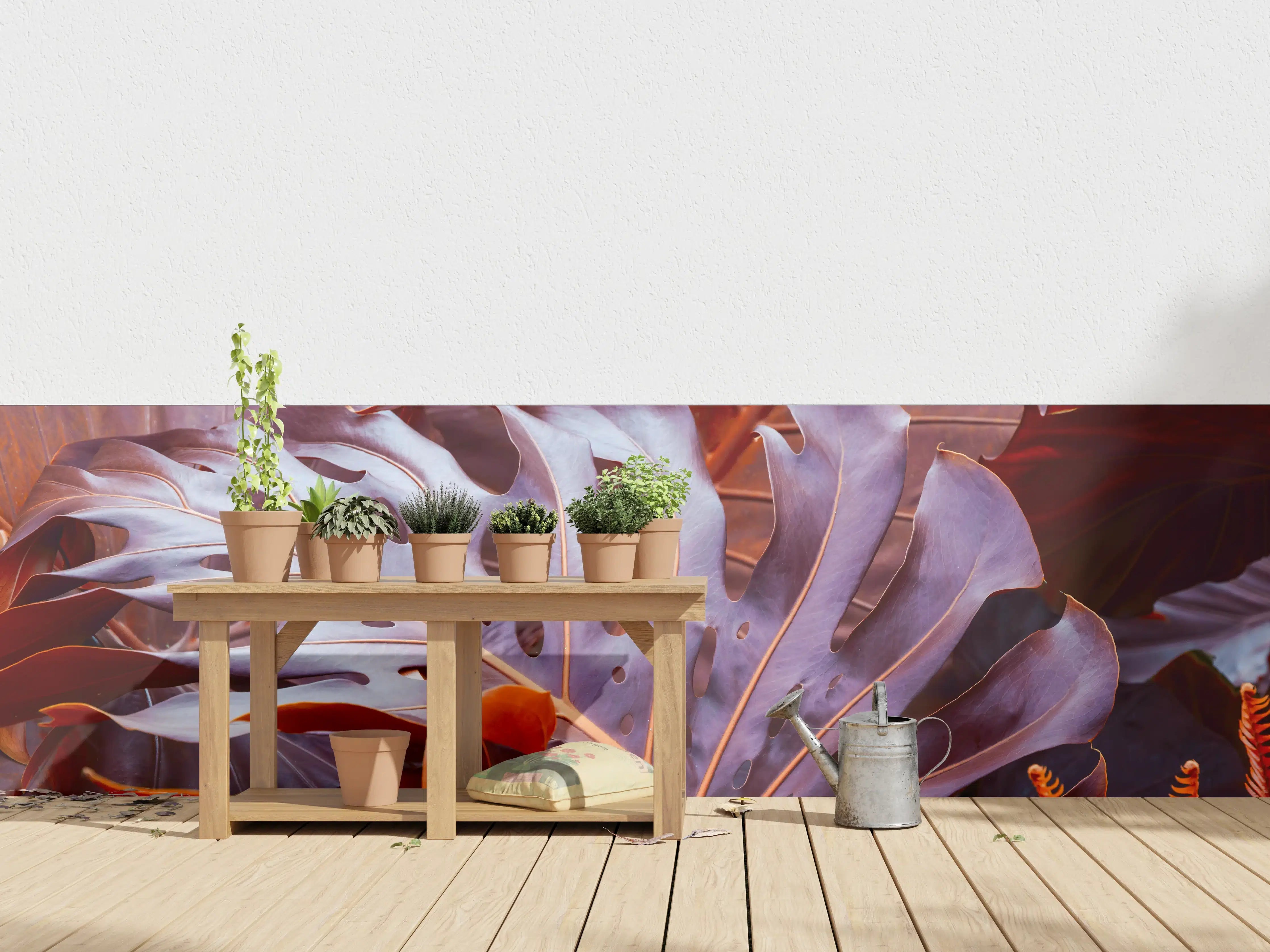 Wandverkleidung außen - Exotische Pflanze im Detail