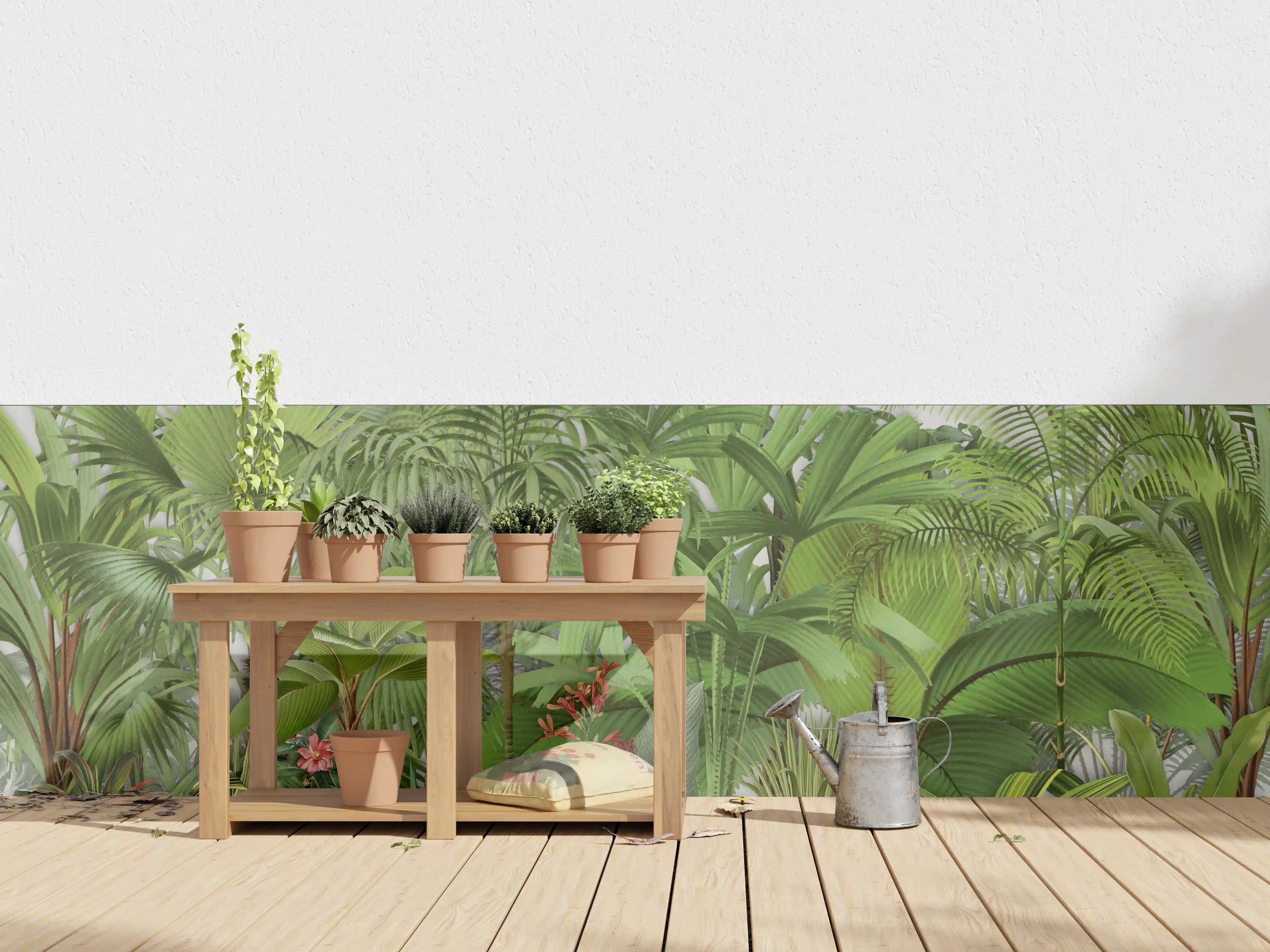 Wandverkleidung außen - Exotische Pflanzen