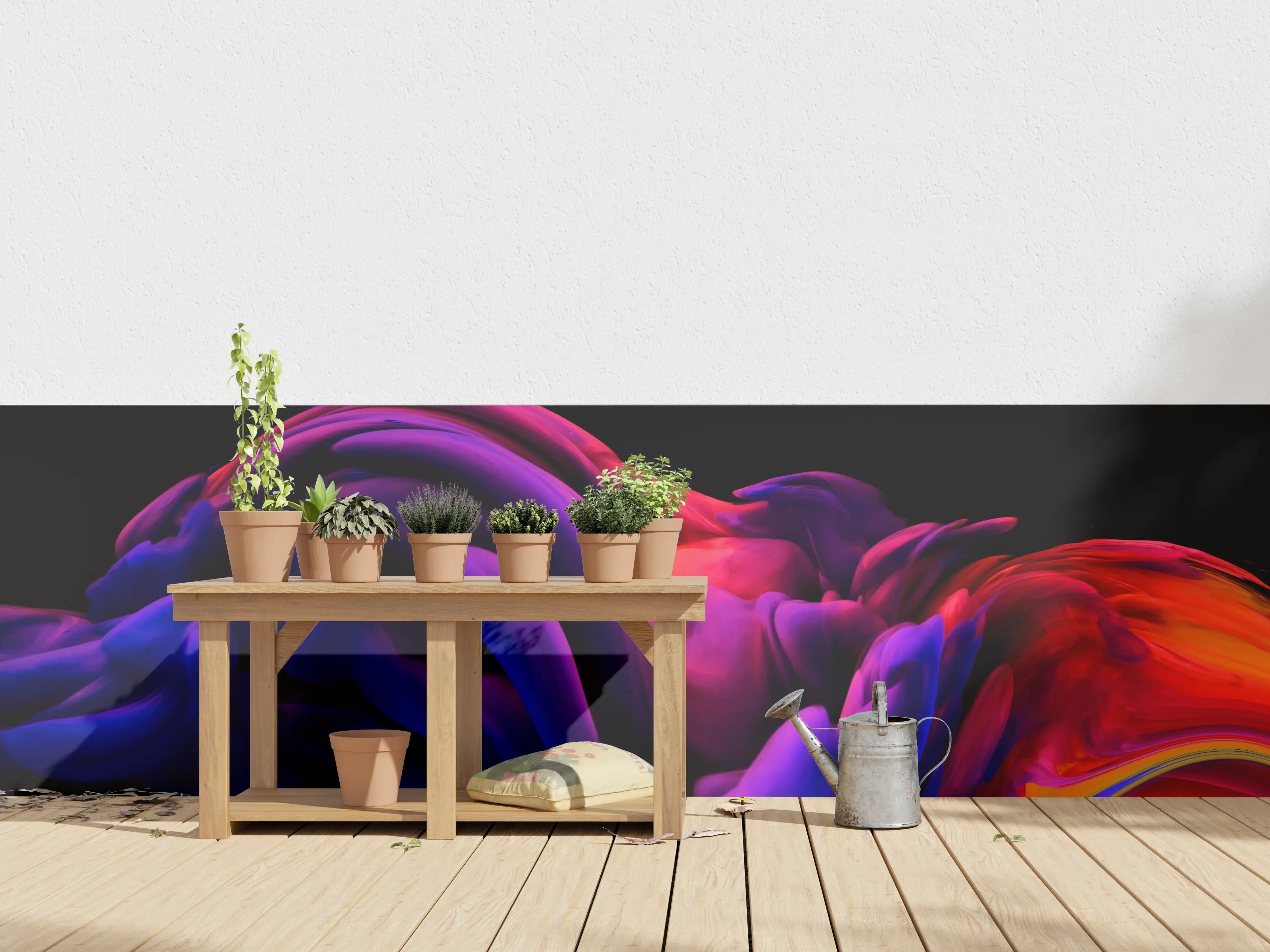 Wandverkleidung außen - Farbexplosion Abstrakt Design