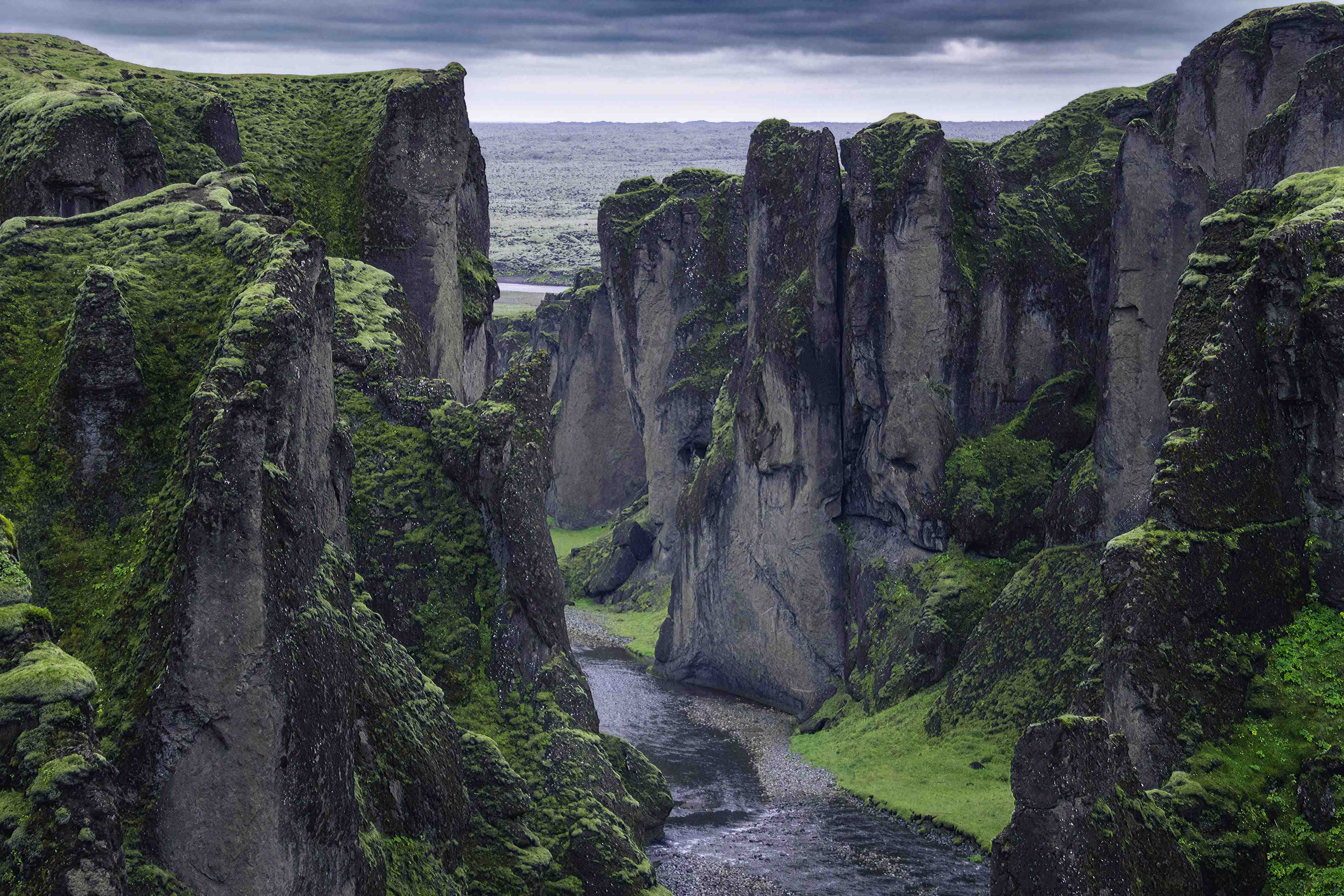 Wandverkleidung außen-Fjadrargljufur - Schlucht in Südisland