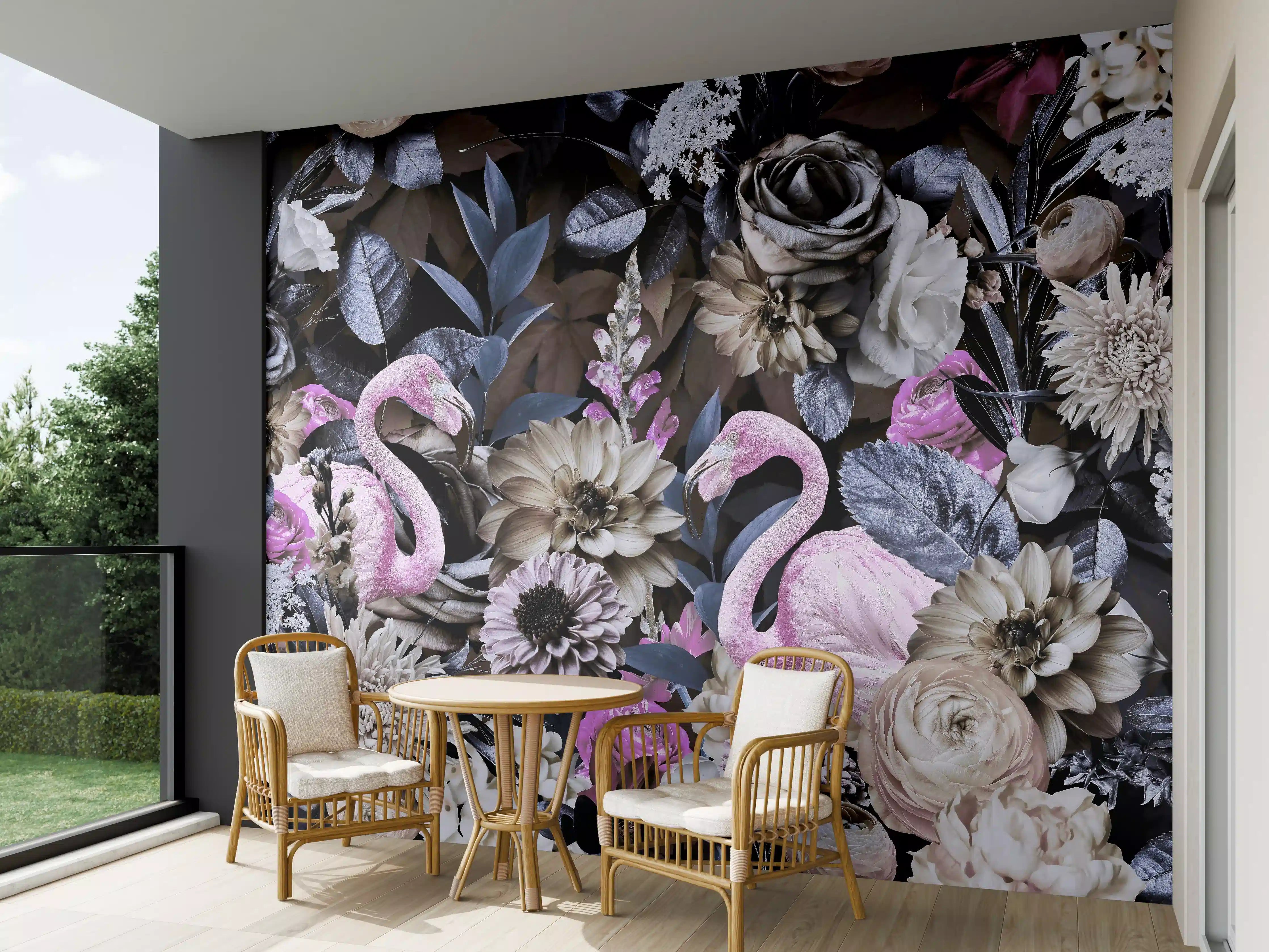 Wandverkleidung außen - Flamingo Garden - Floral