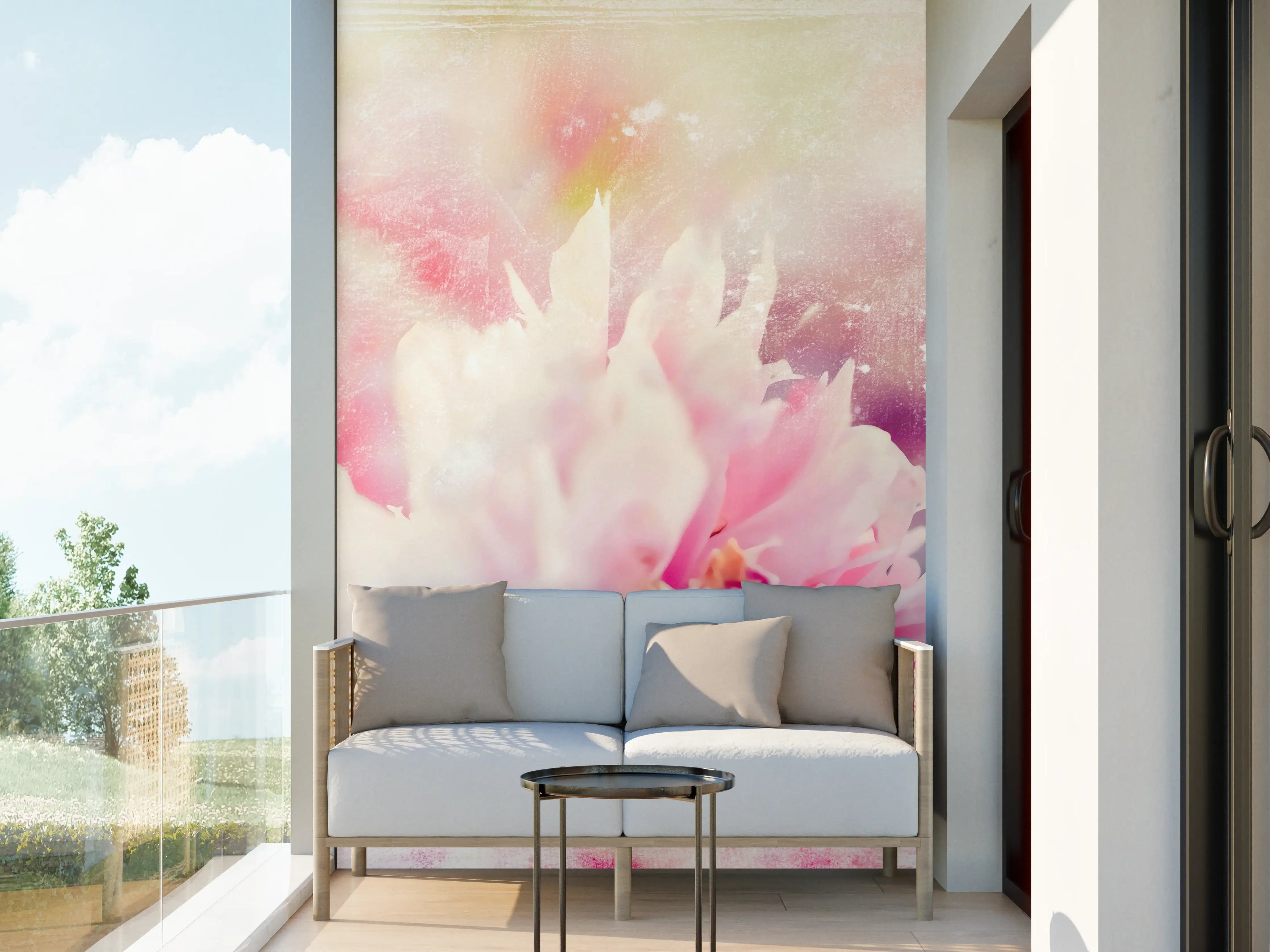 Wandverkleidung außen - Florale Darstellung