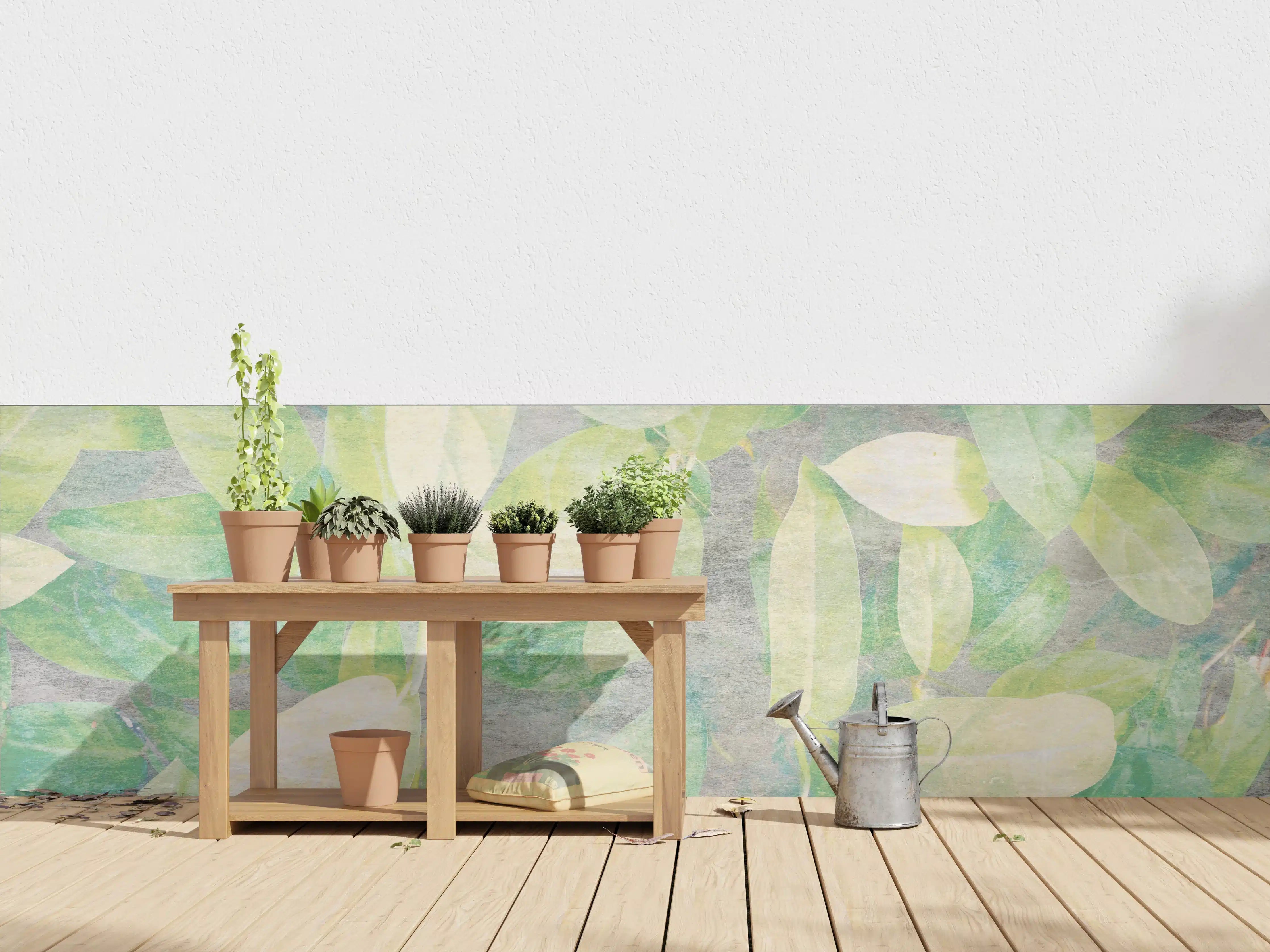 Wandverkleidung außen - Florale Wand - Gräulich