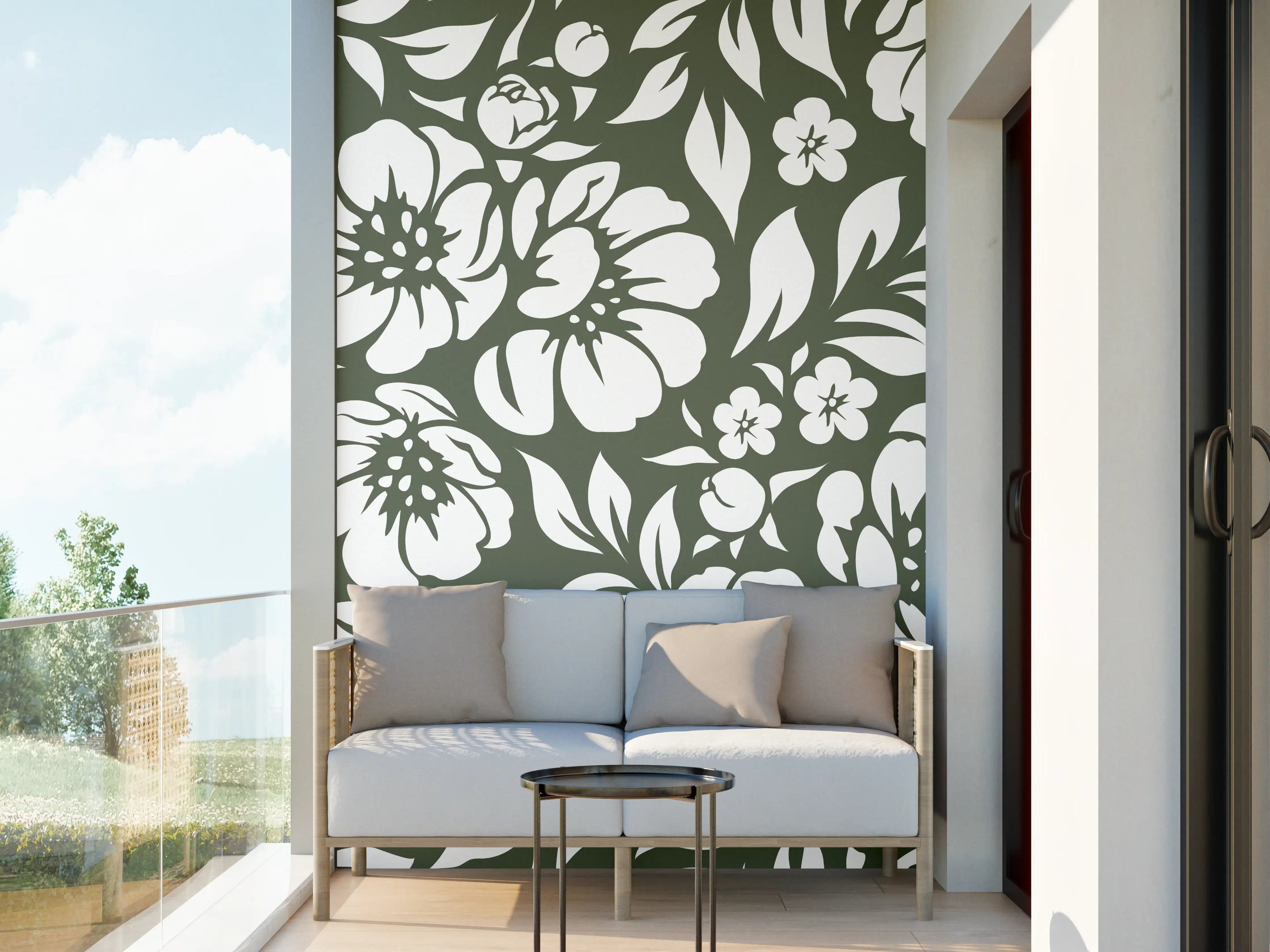 Wandverkleidung außen - Florale Wanddekoration