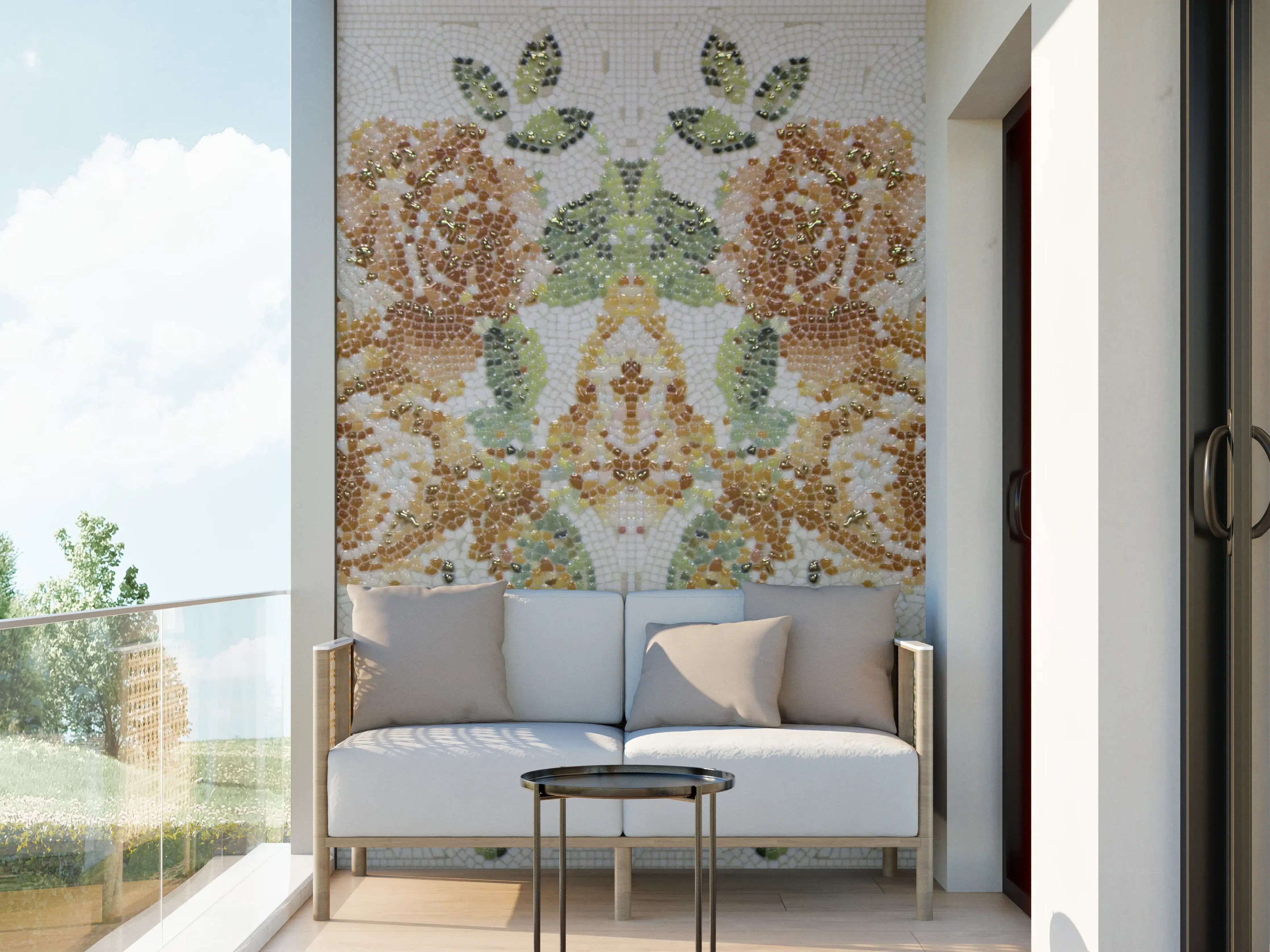 Wandverkleidung außen - Florales Muster Design Textur