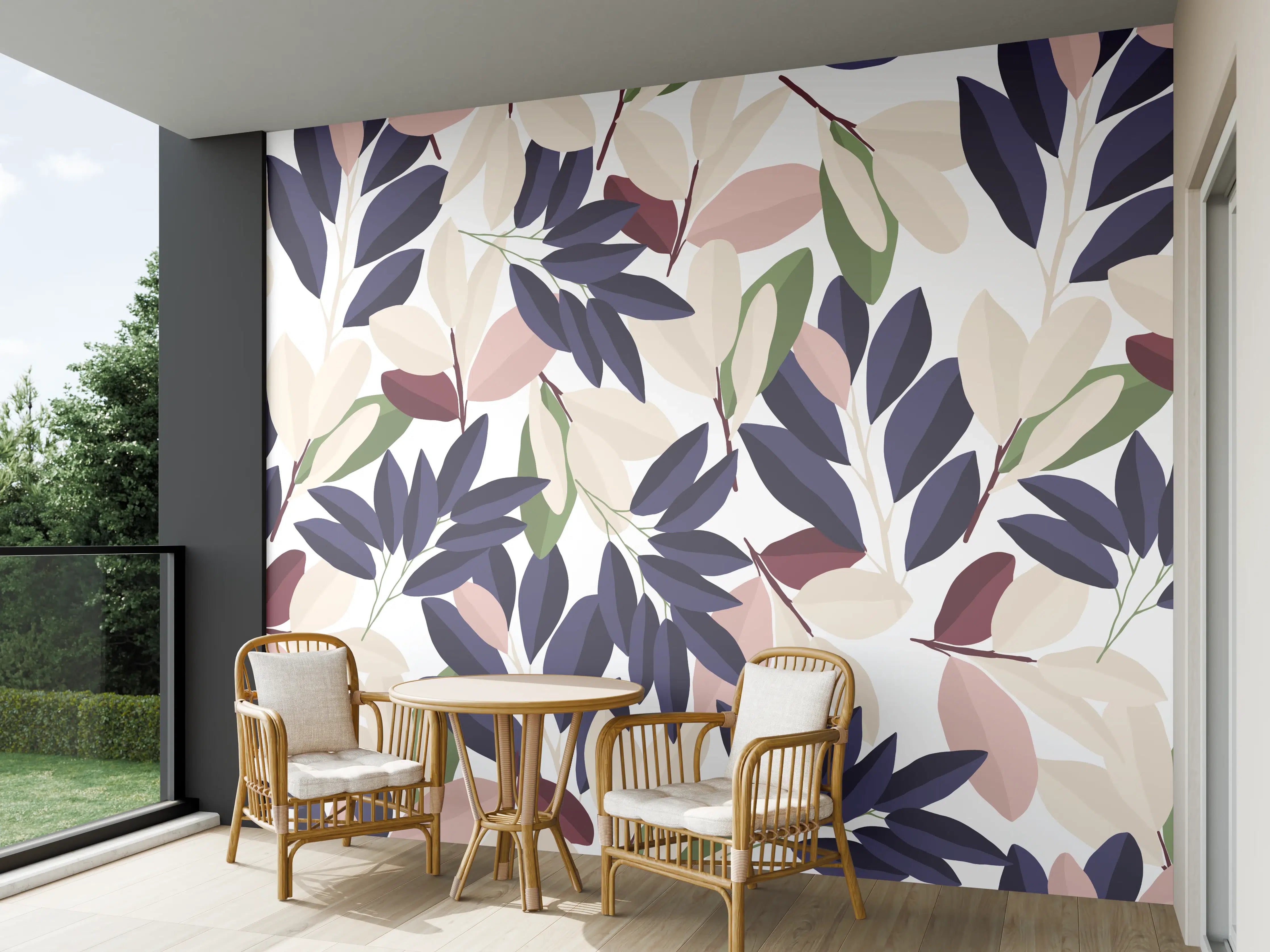 Wandverkleidung außen - Florales Muster Pastellfarben