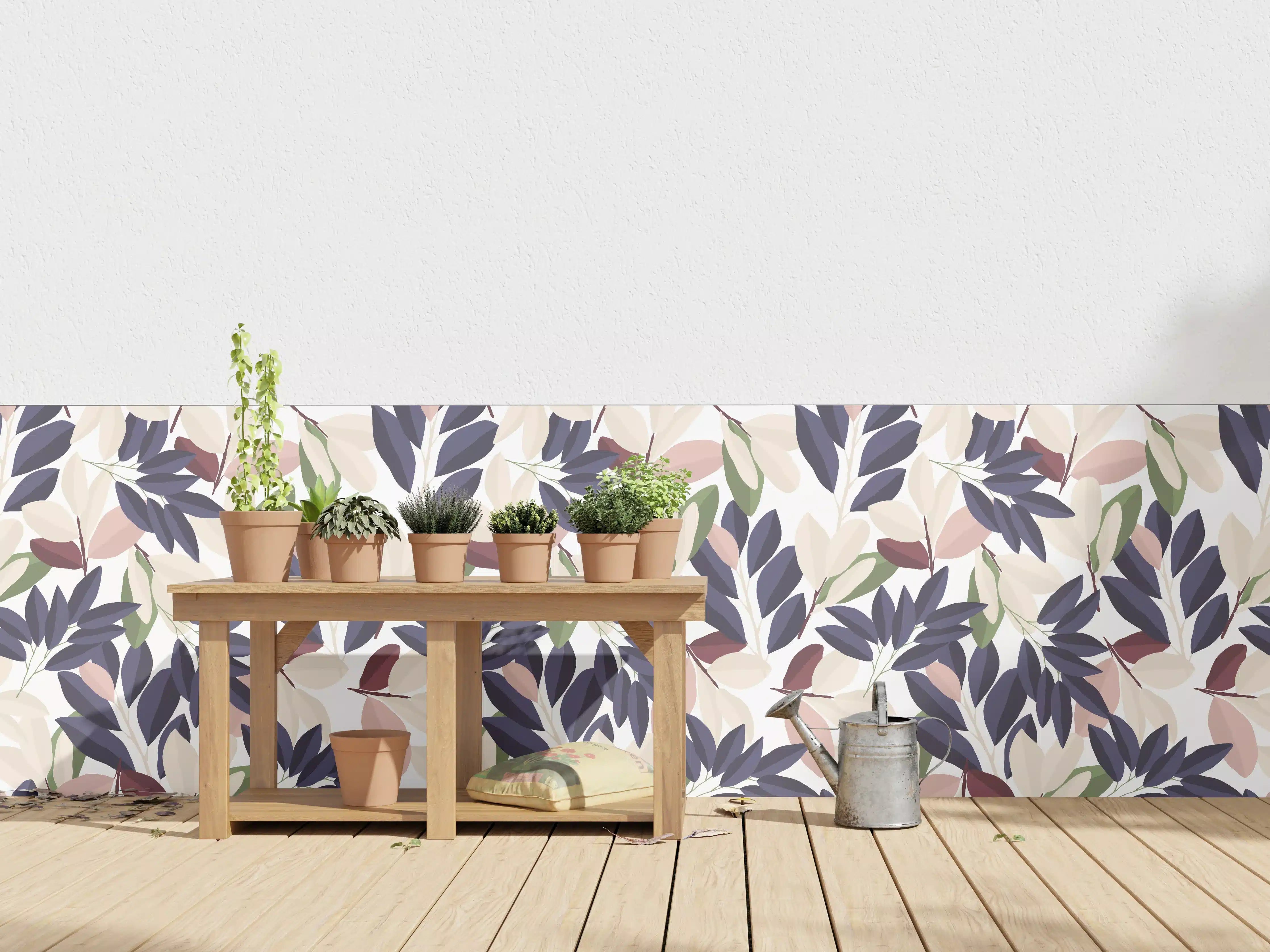 Wandverkleidung außen - Florales Muster Pastellfarben