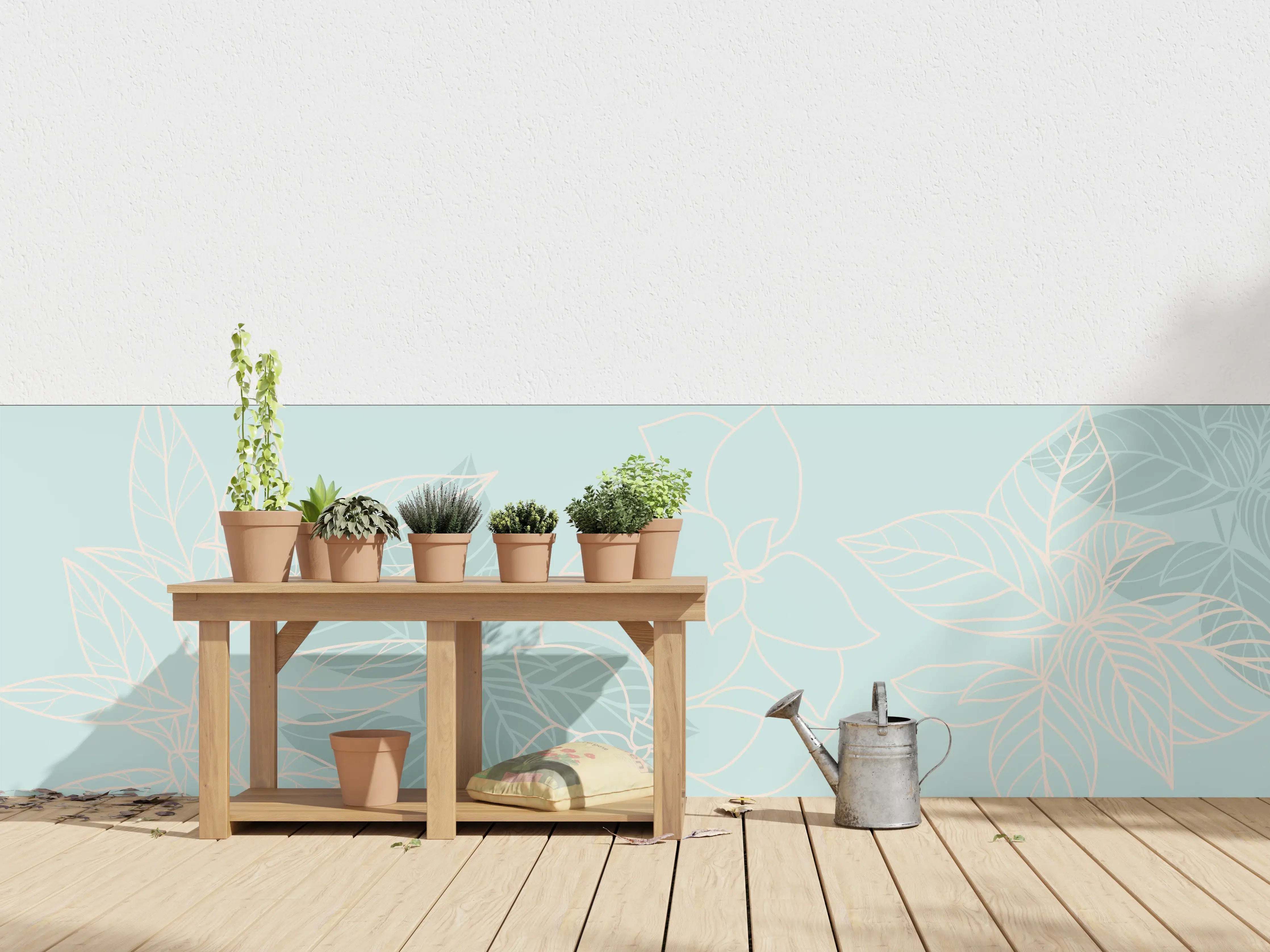 Wandverkleidung außen - Florales Muster in Pastelltönen