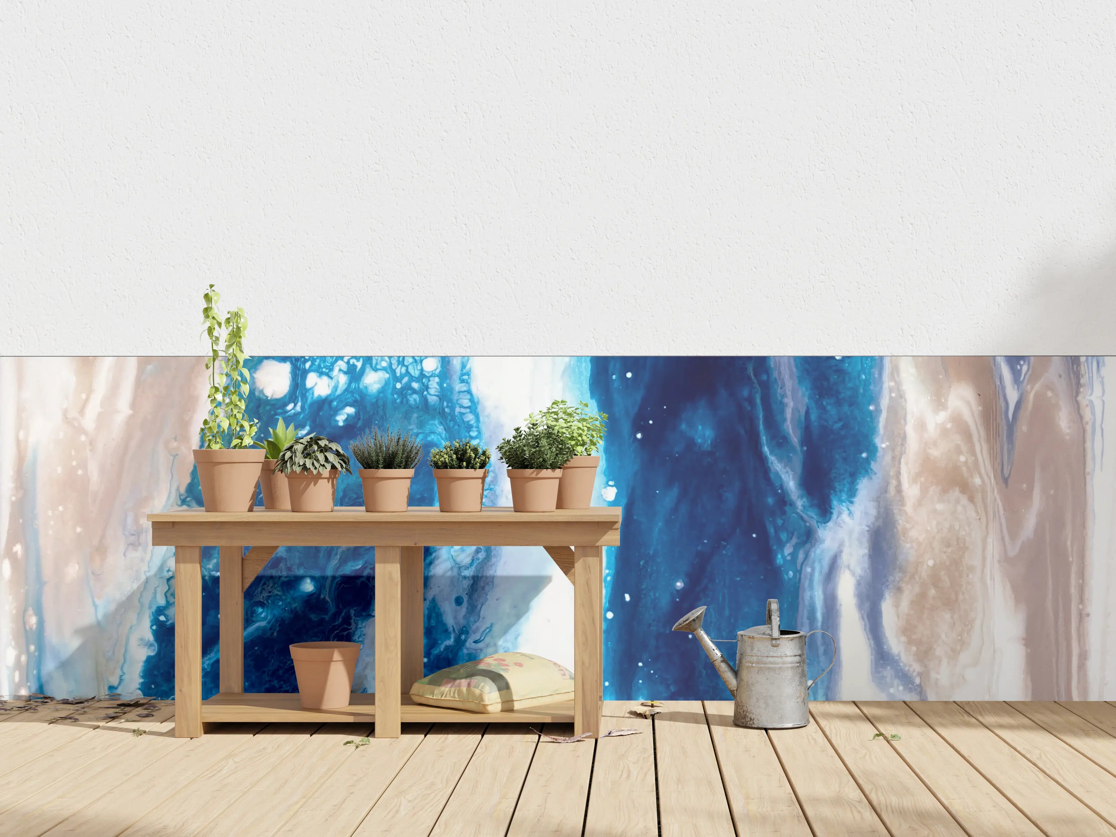 Wandverkleidung außen - Flüssigkunst Malerei - Abstrakt