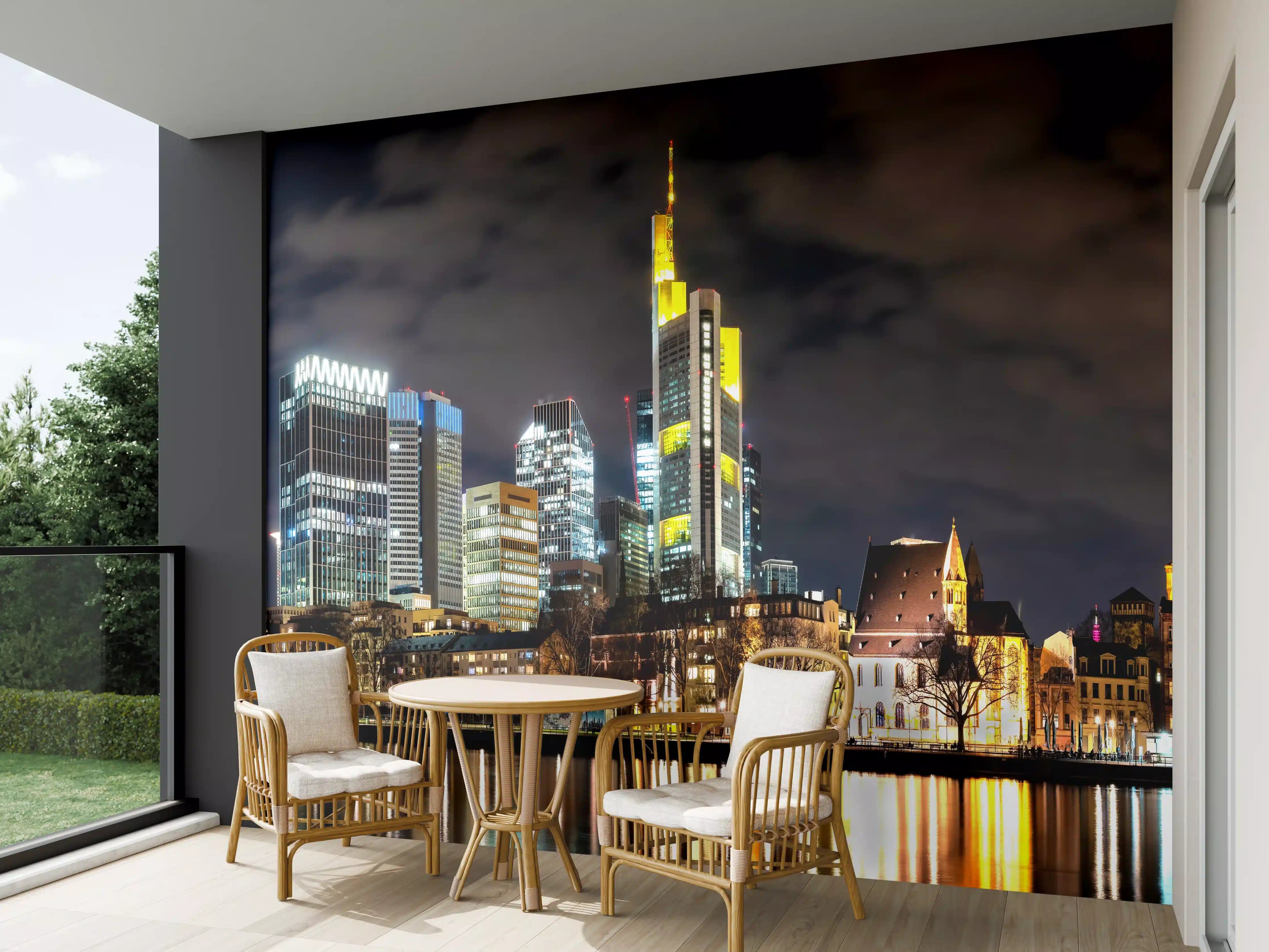 Wandverkleidung außen - Frankfurt Nachtportrait