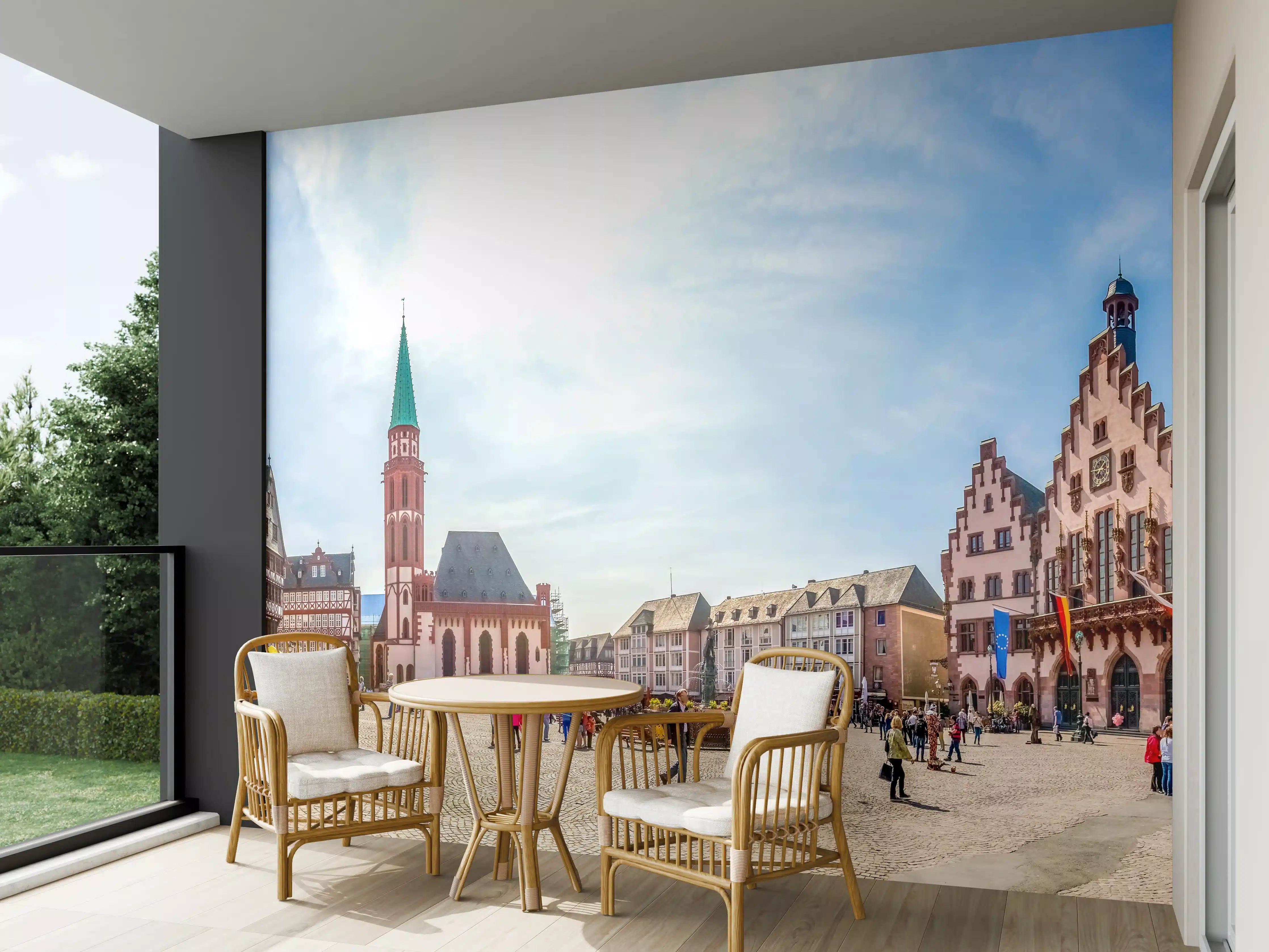 Wandverkleidung außen - Frankfurter Römer bei Tag