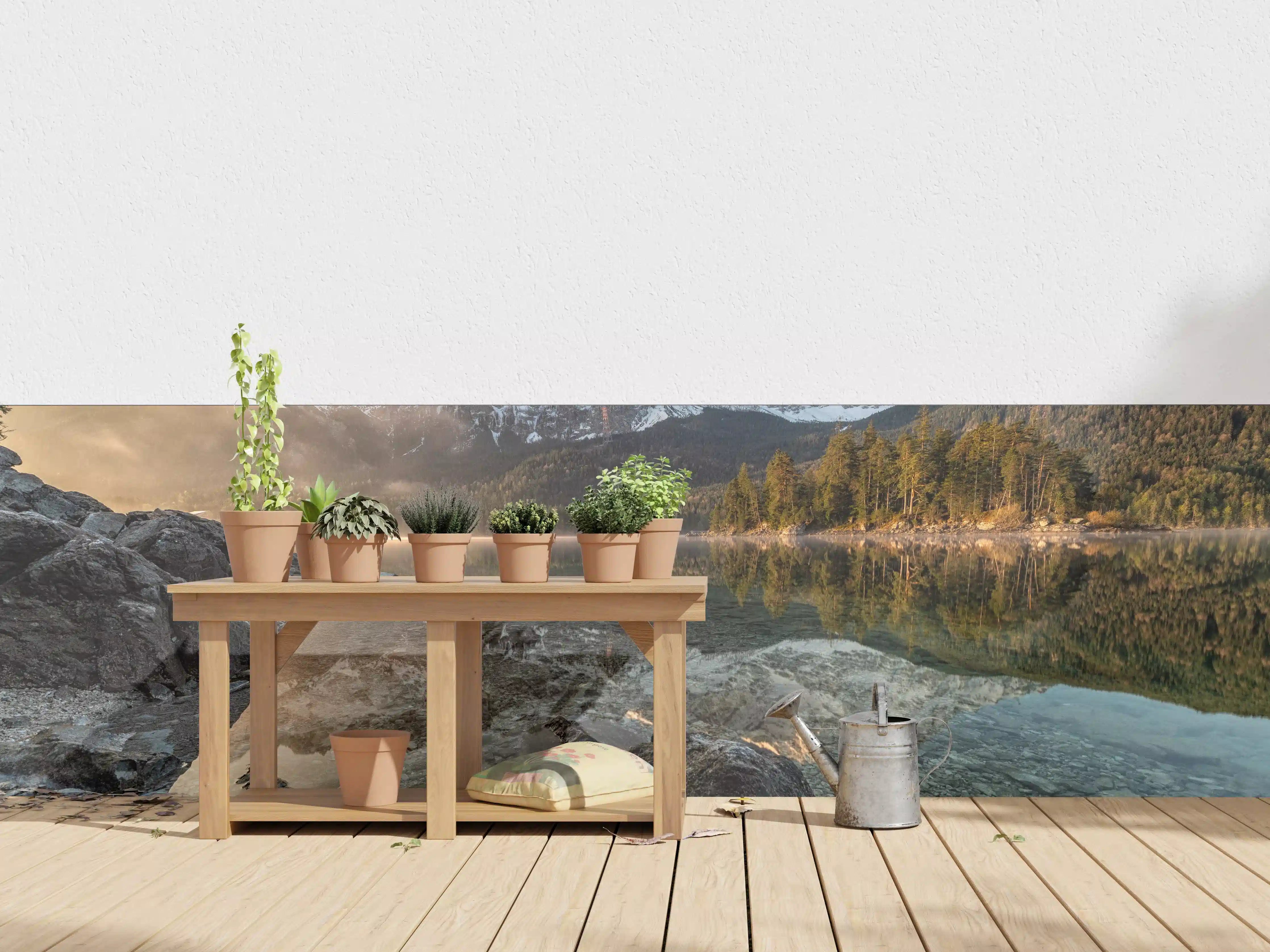 Wandverkleidung außen - Friedliche Aussicht auf den Eibsee - Bayern