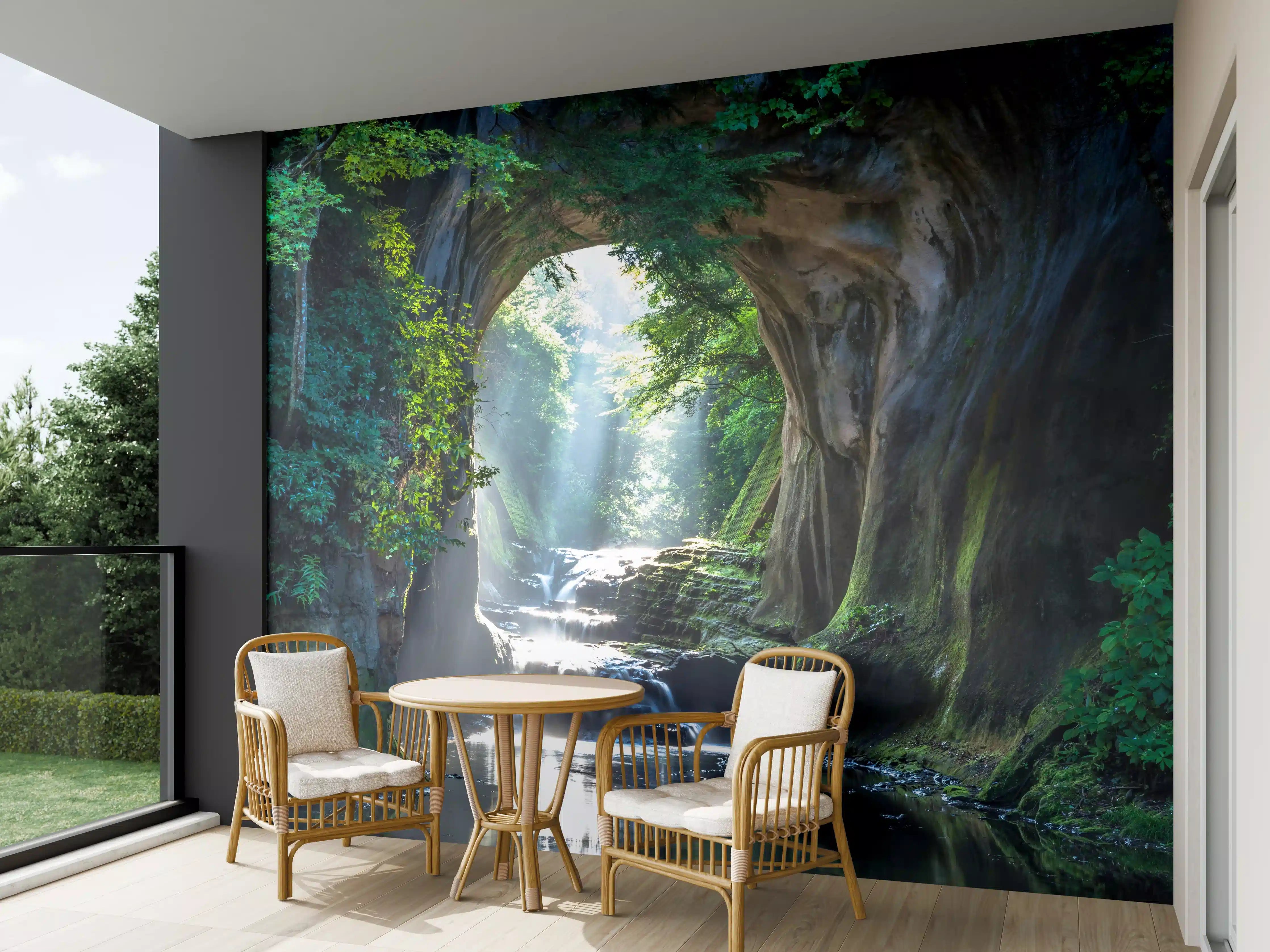 Wandverkleidung außen - Friedlicher Chiba Wasserfall