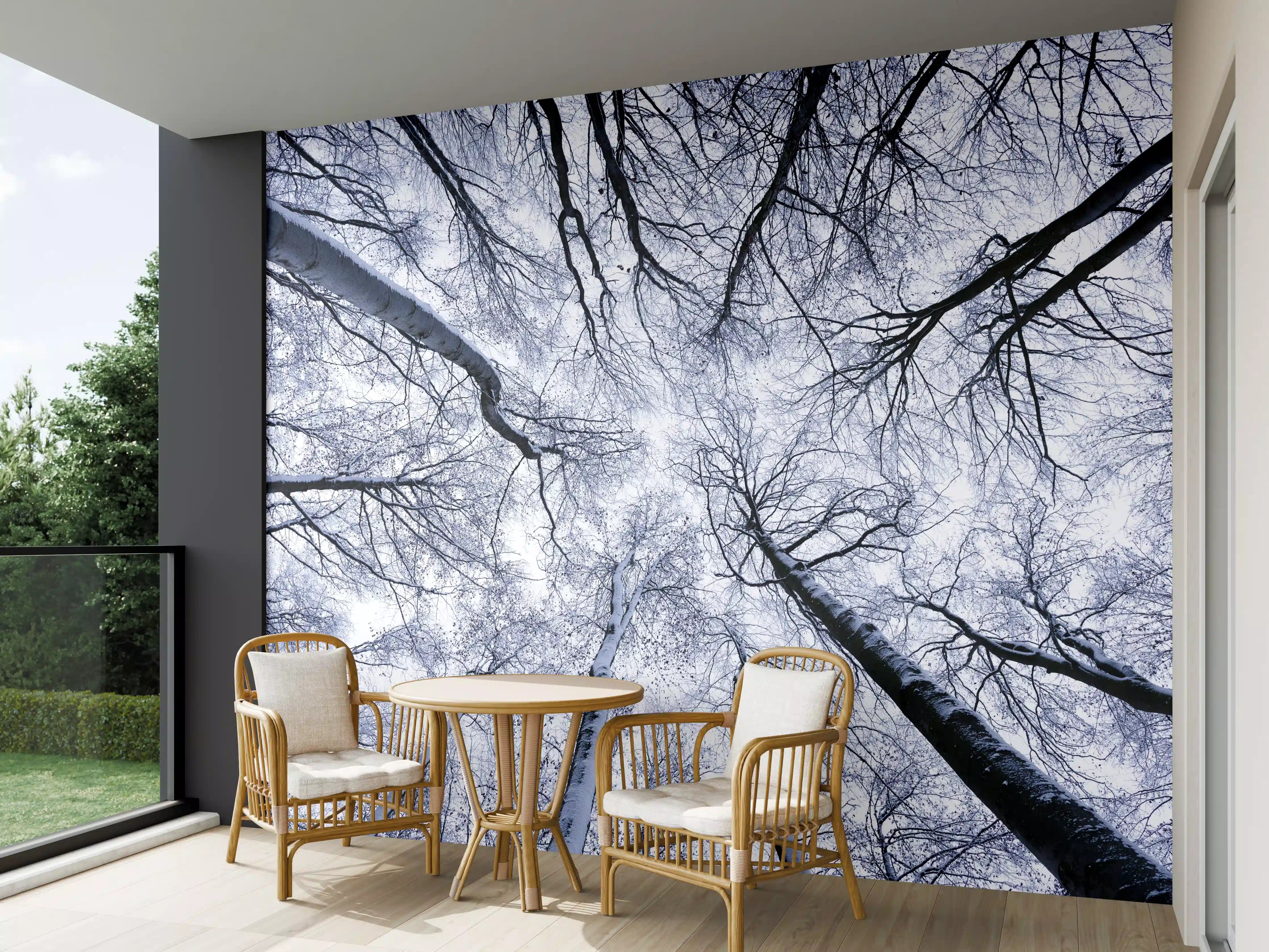 Wandverkleidung außen - Frostiger Wald