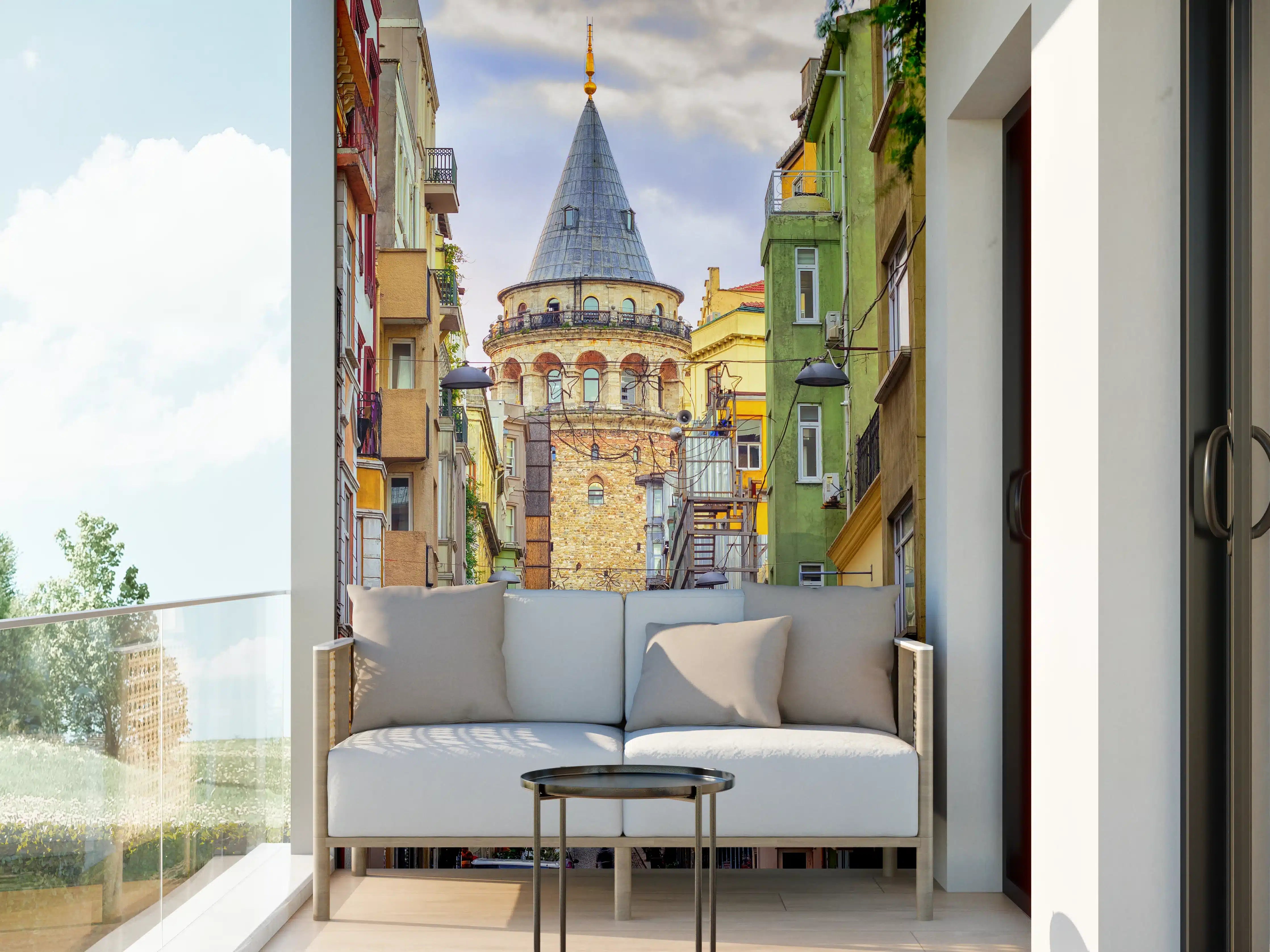 Wandverkleidung außen - Galata-Turm in der Altstadt von Istanbul