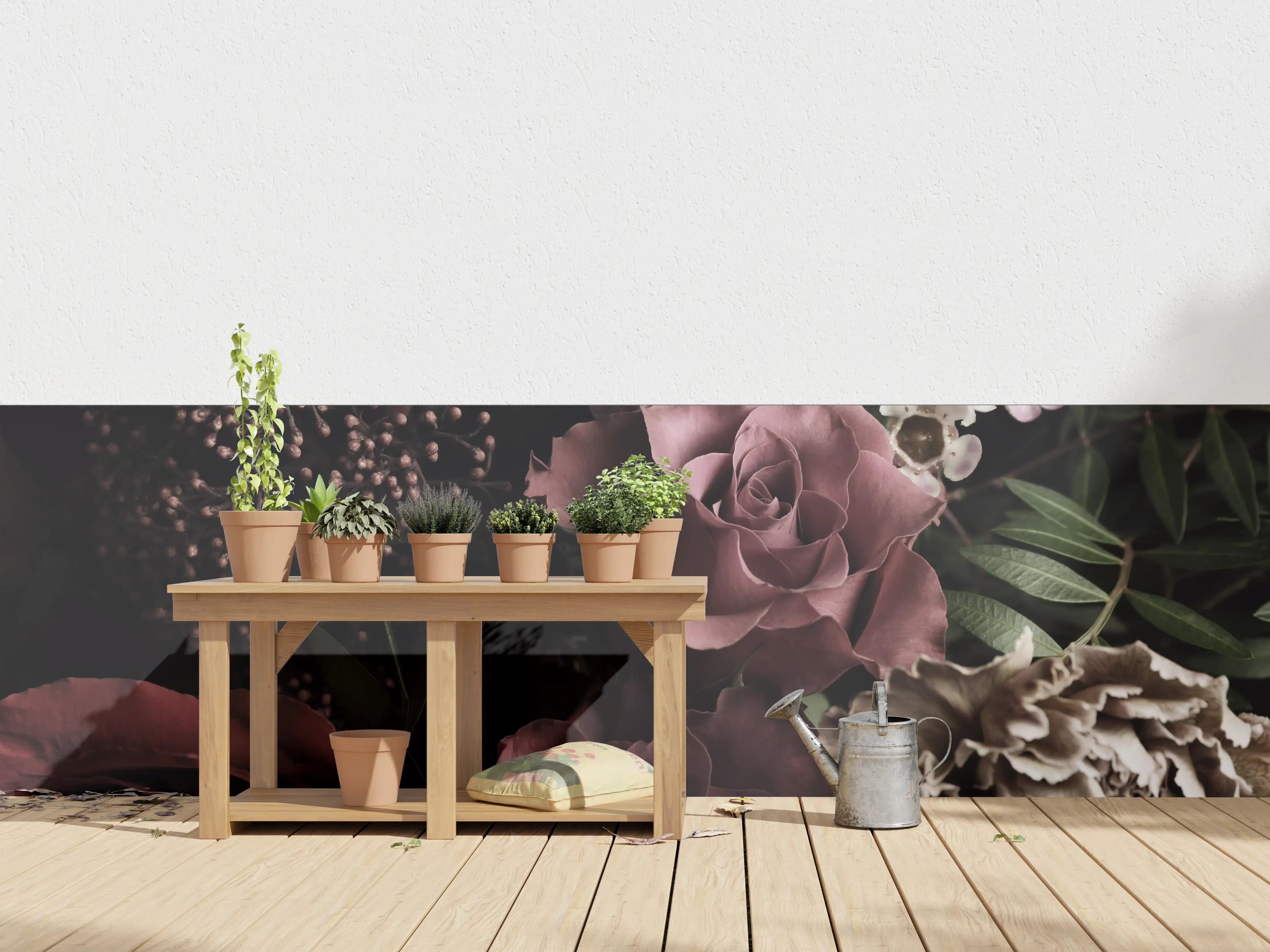 Wandverkleidung außen - Gemischter Vintage-Blumenstrauß