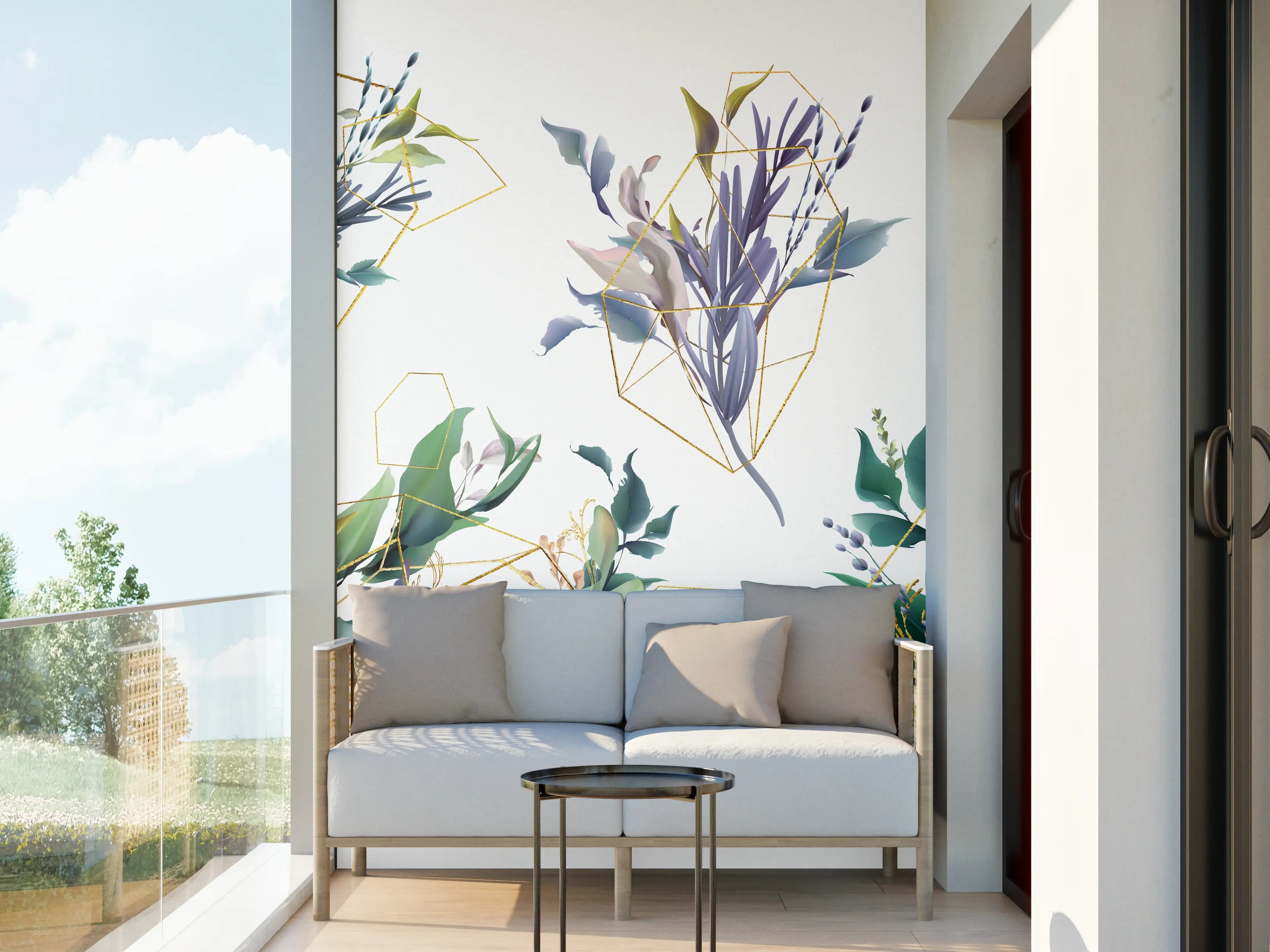 Wandverkleidung außen - Geometrisch-Florales Kunstwerk
