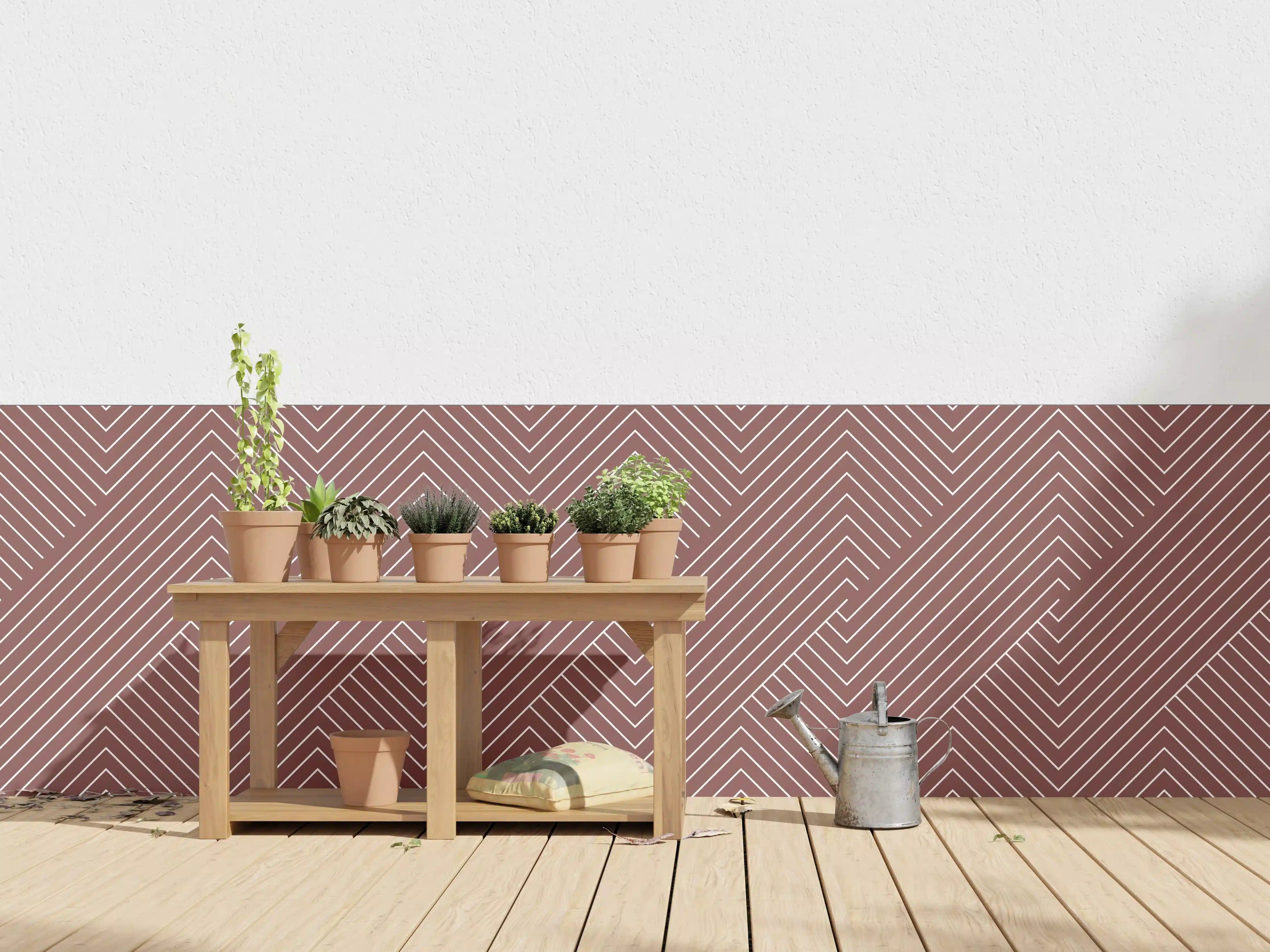 Wandverkleidung außen - Geometrische Farbgestaltung