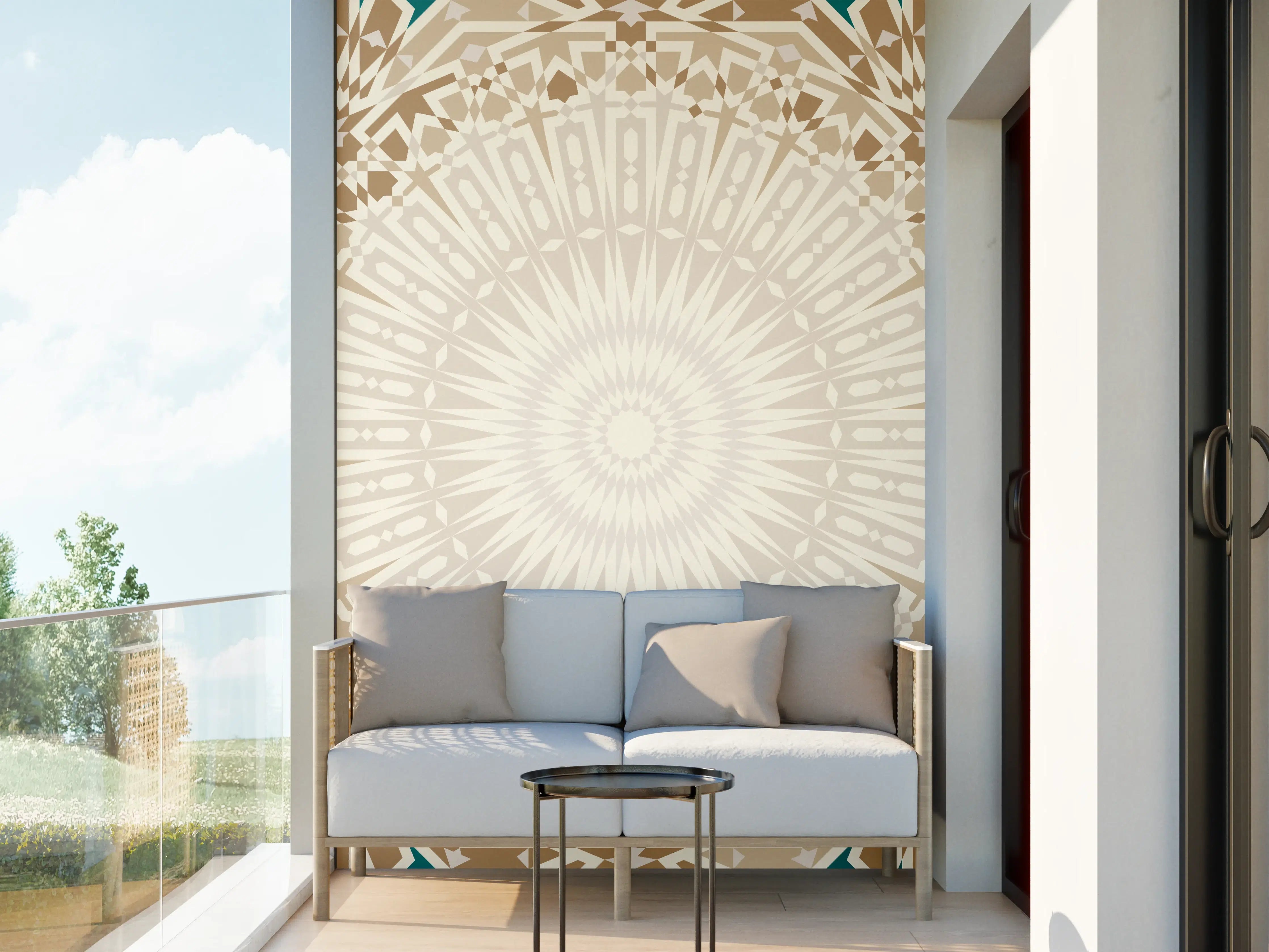 Wandverkleidung außen - Geometrische Mandala-Muster