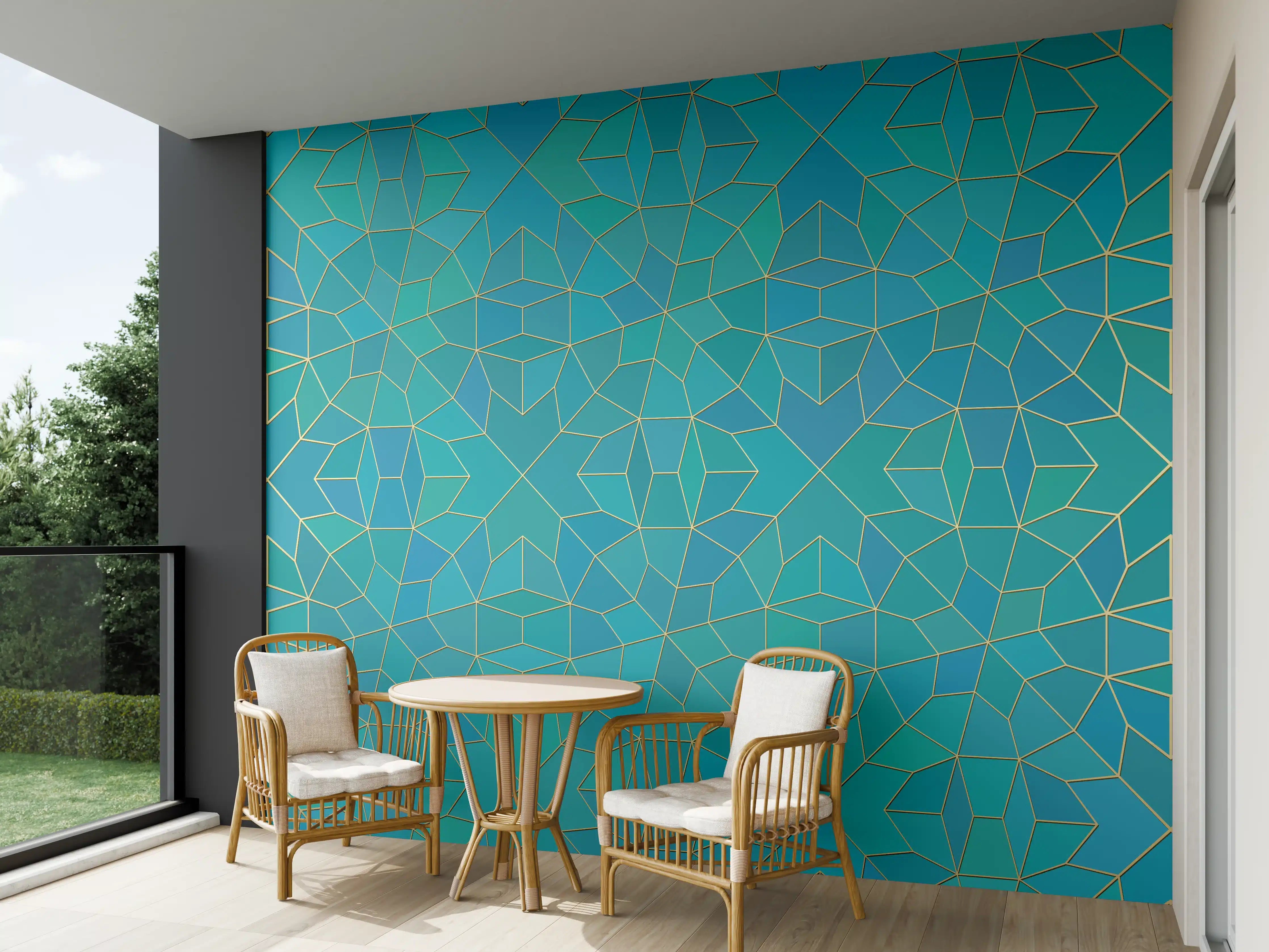 Wandverkleidung außen - Geometrische Muster