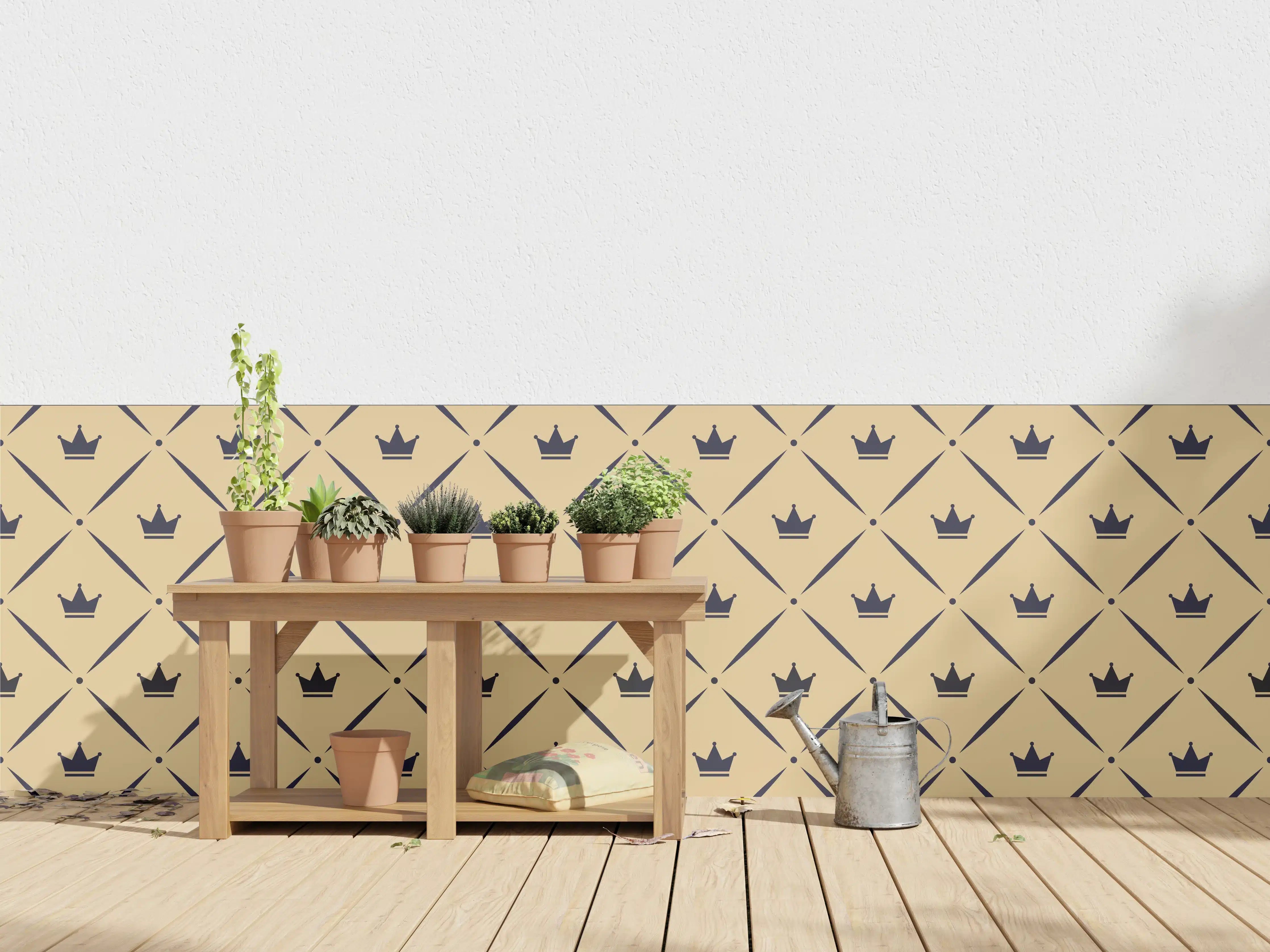 Wandverkleidung außen - Geometrisches Beige Muster