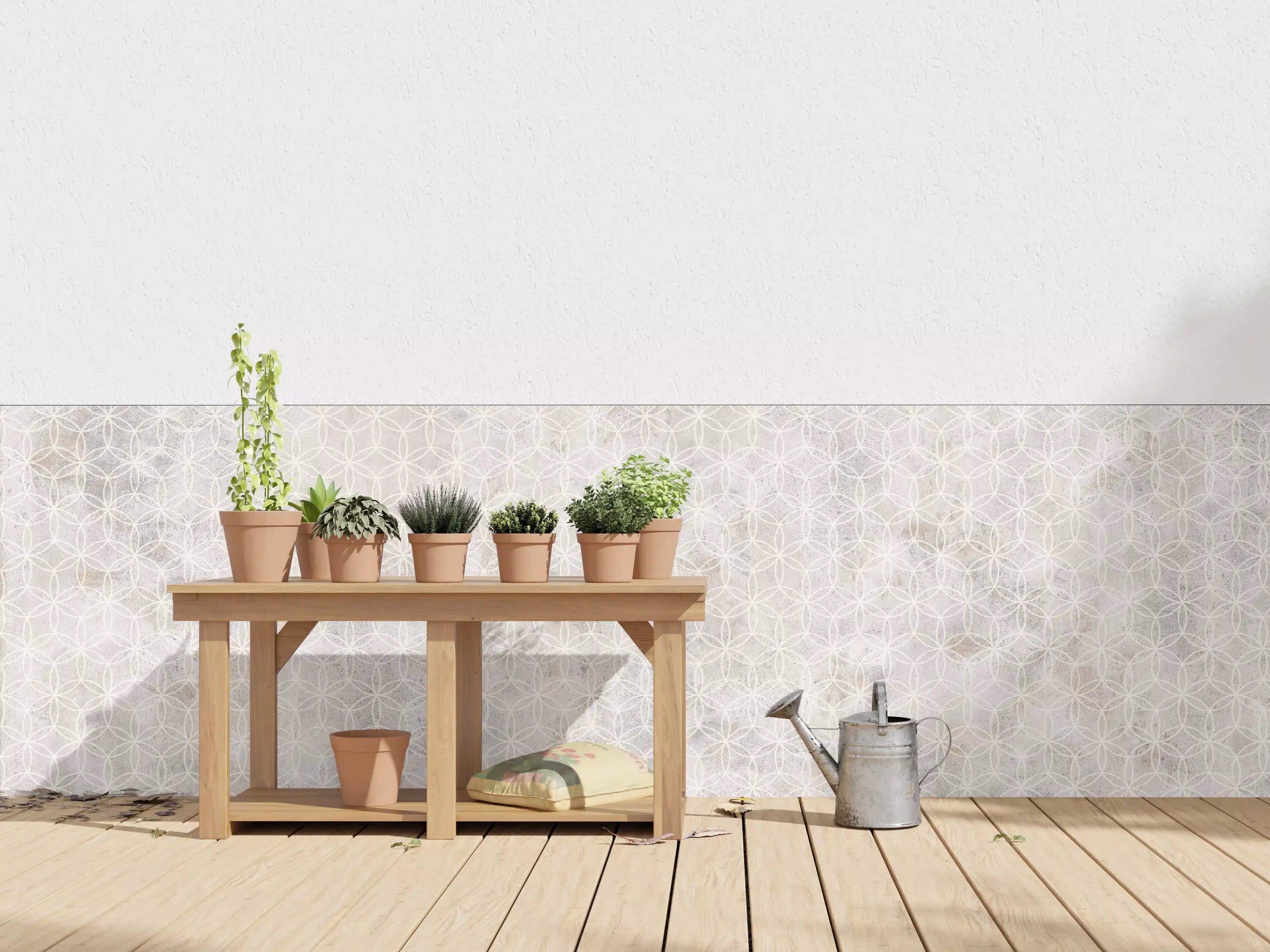 Wandverkleidung außen - Geometrisches Beton Mosaik