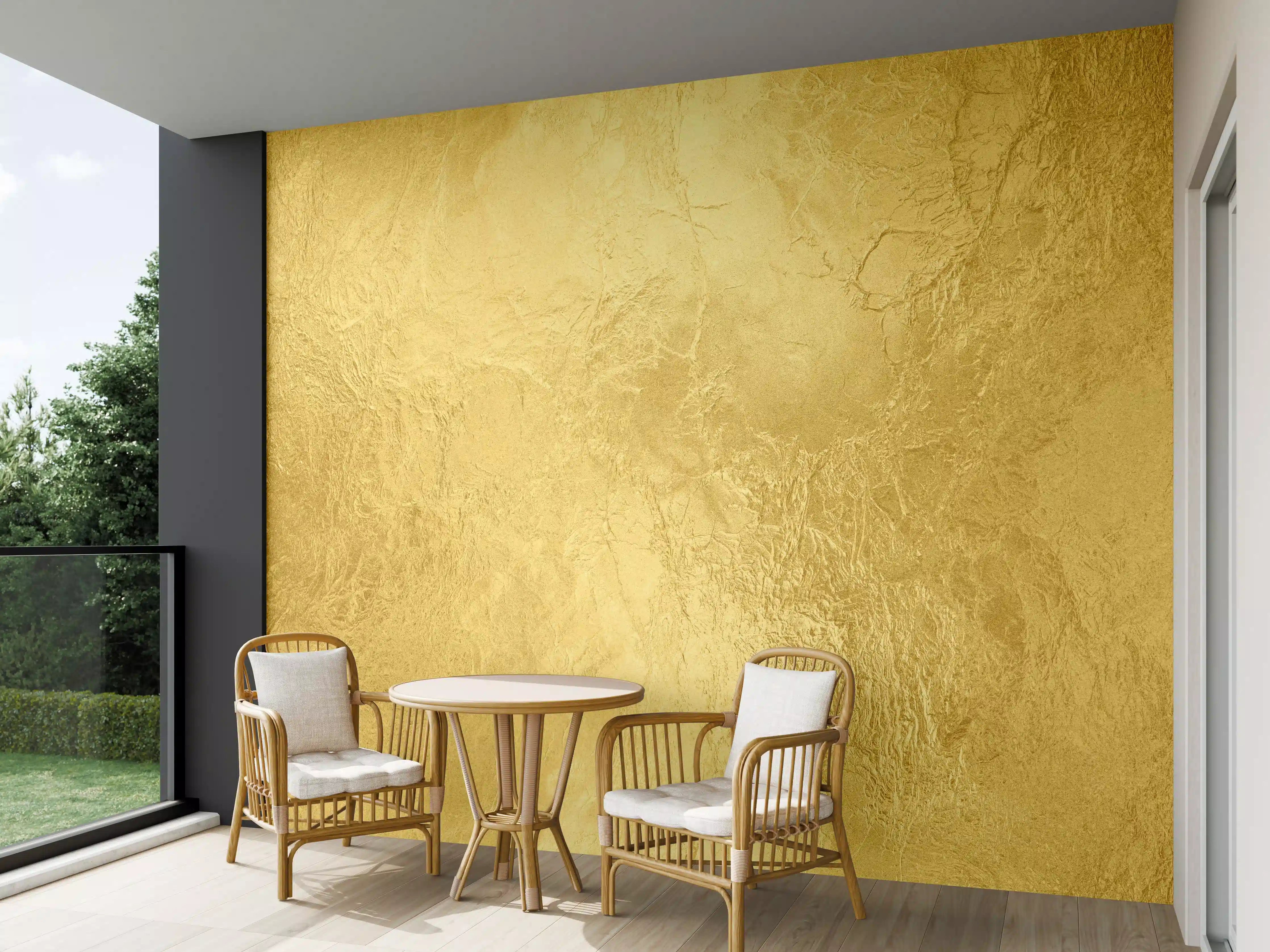 Wandverkleidung außen - Glänzende Blattgold Textur