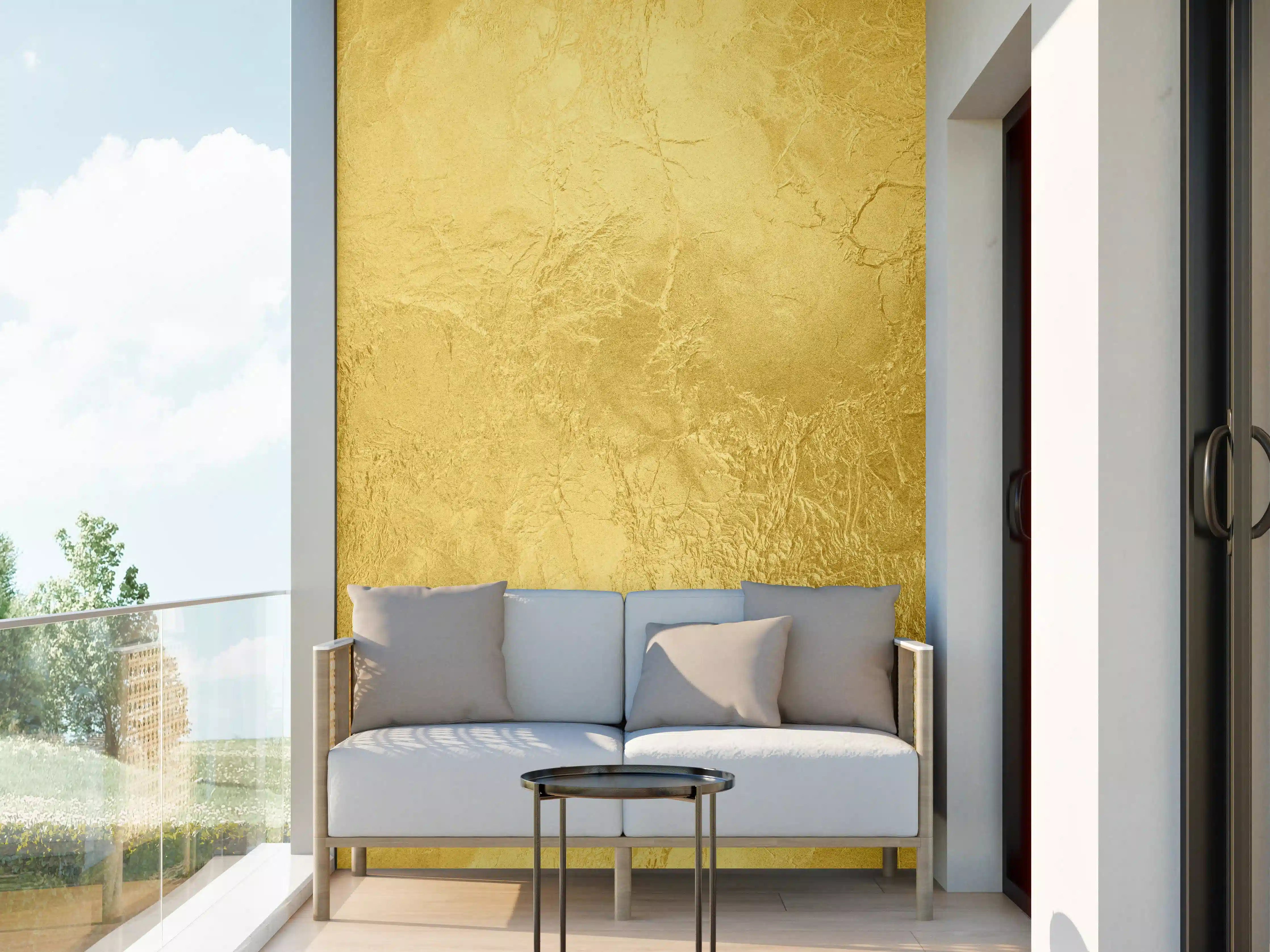 Wandverkleidung außen - Glänzende Blattgold Textur