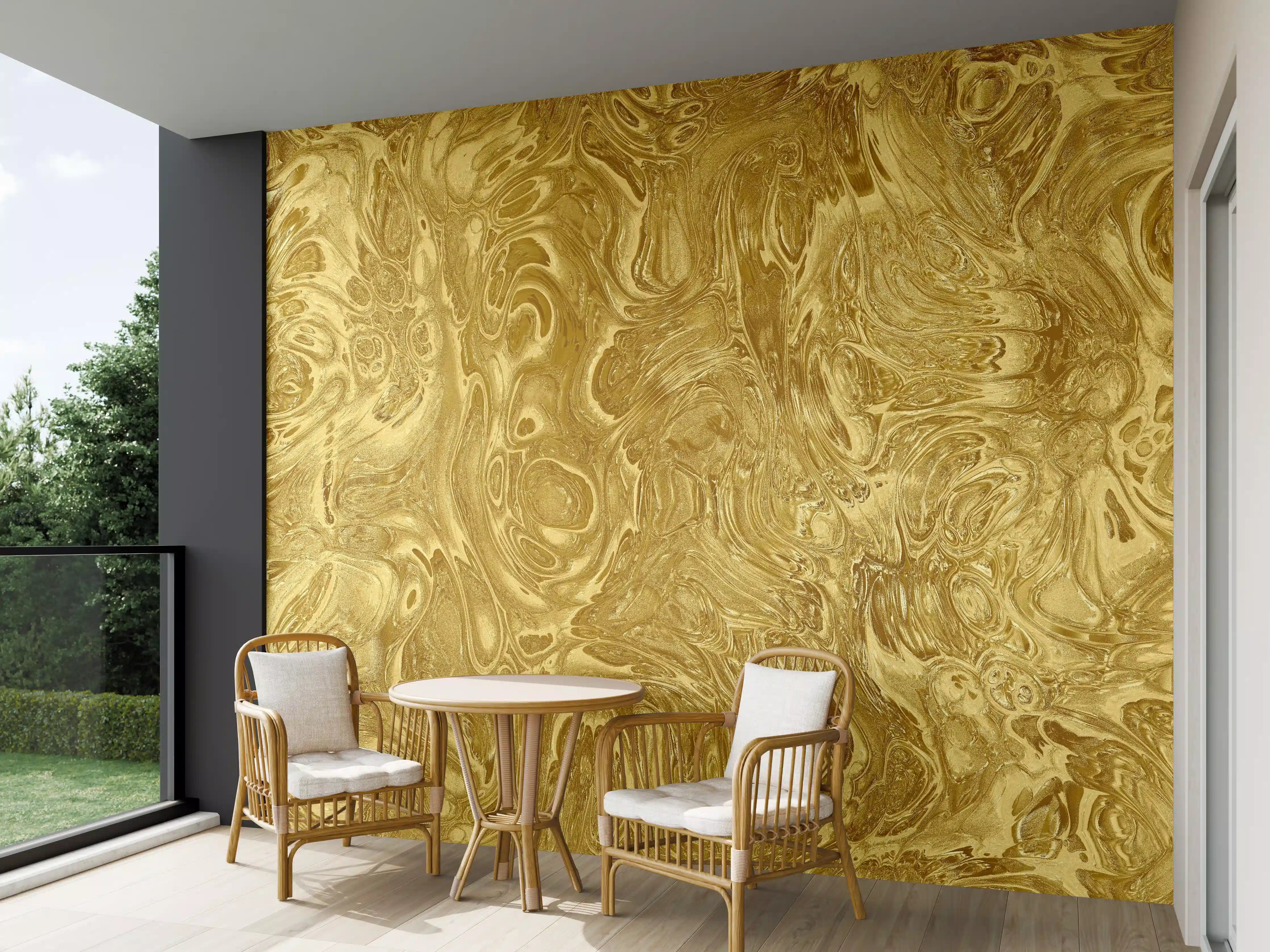 Wandverkleidung außen - Goldene Flüssigkunst - Luxus