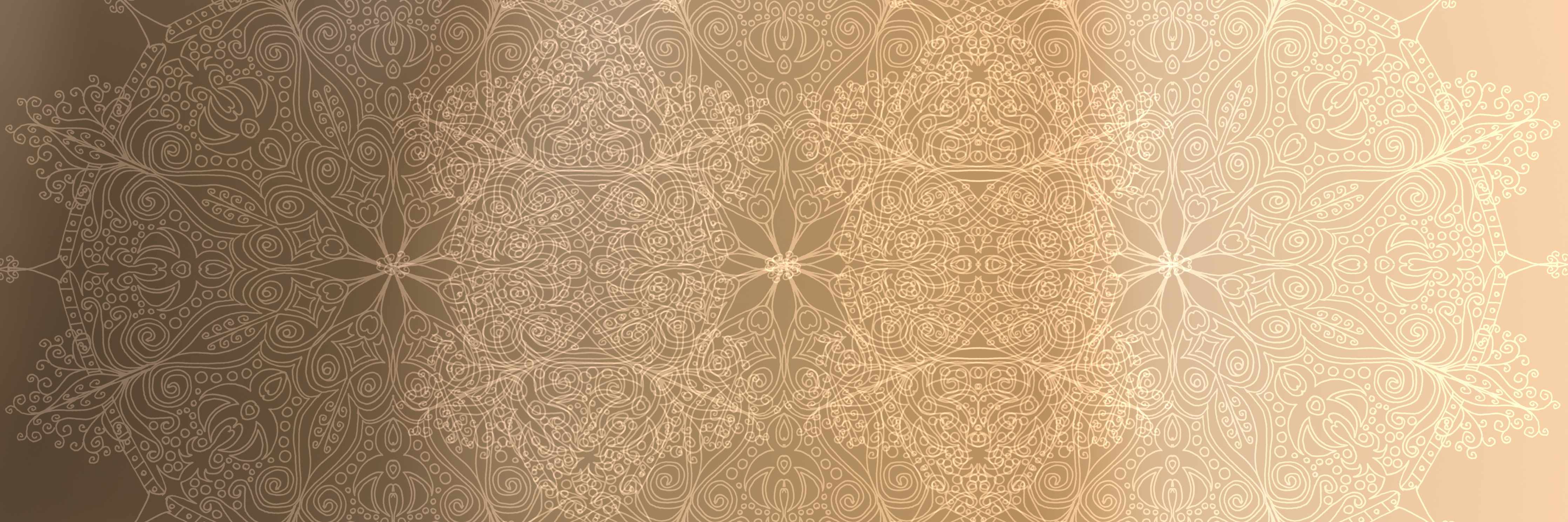 Wandverkleidung außen-Goldene Mandala-Design Wandkunst