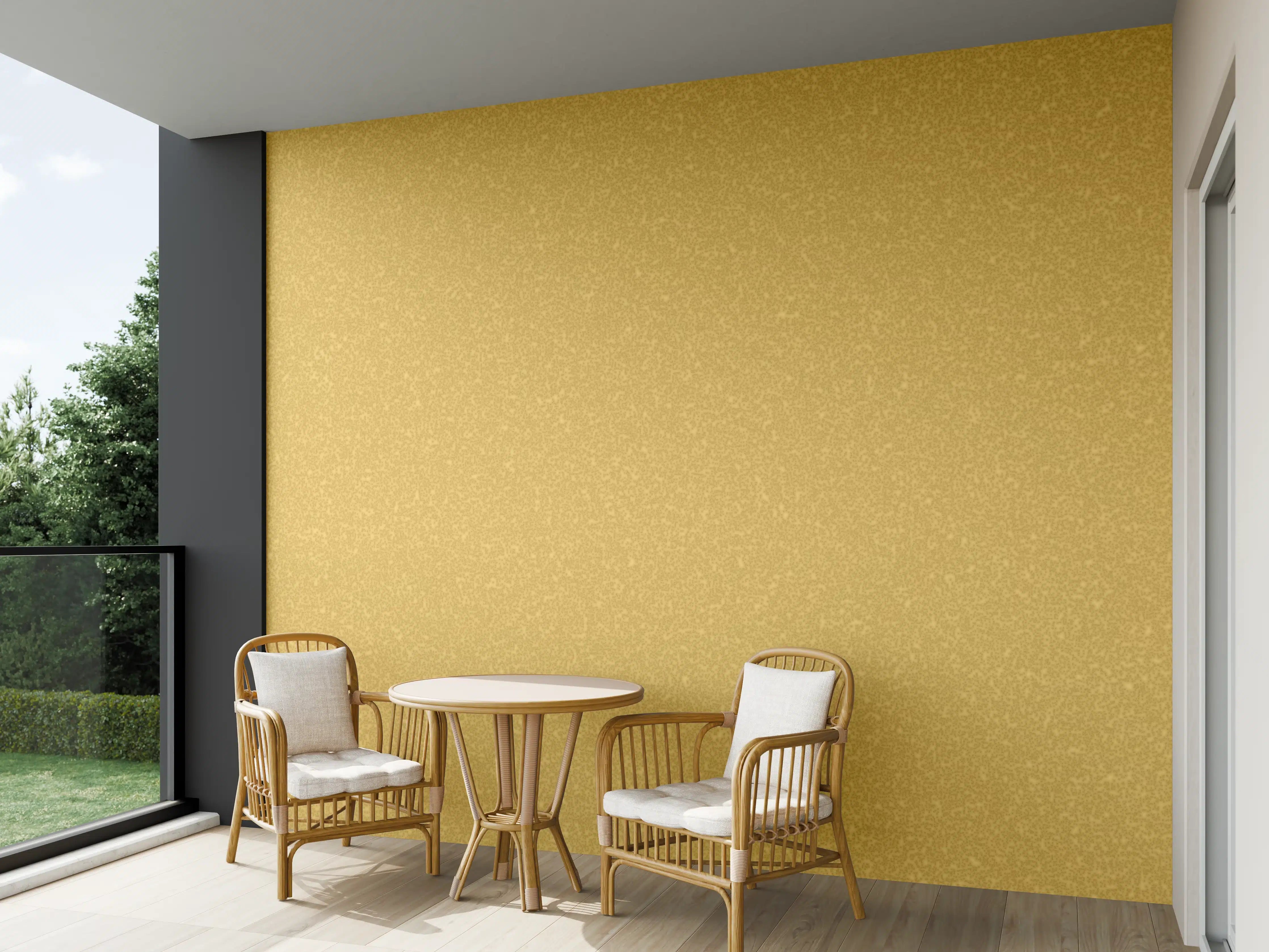 Wandverkleidung außen - Goldene Wandtextur - goldene Narzisse