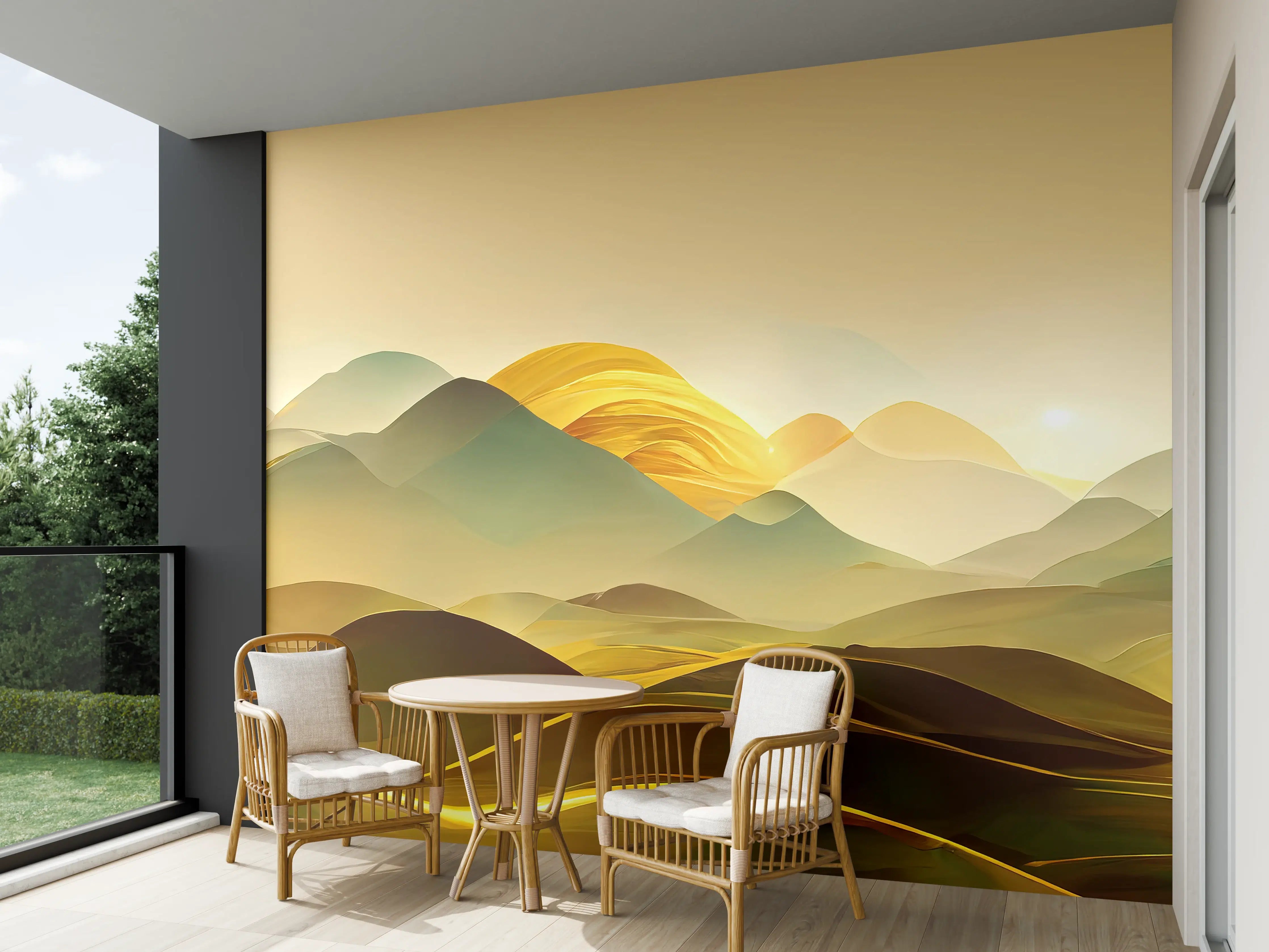 Wandverkleidung außen - Goldene Wüste - Illustration