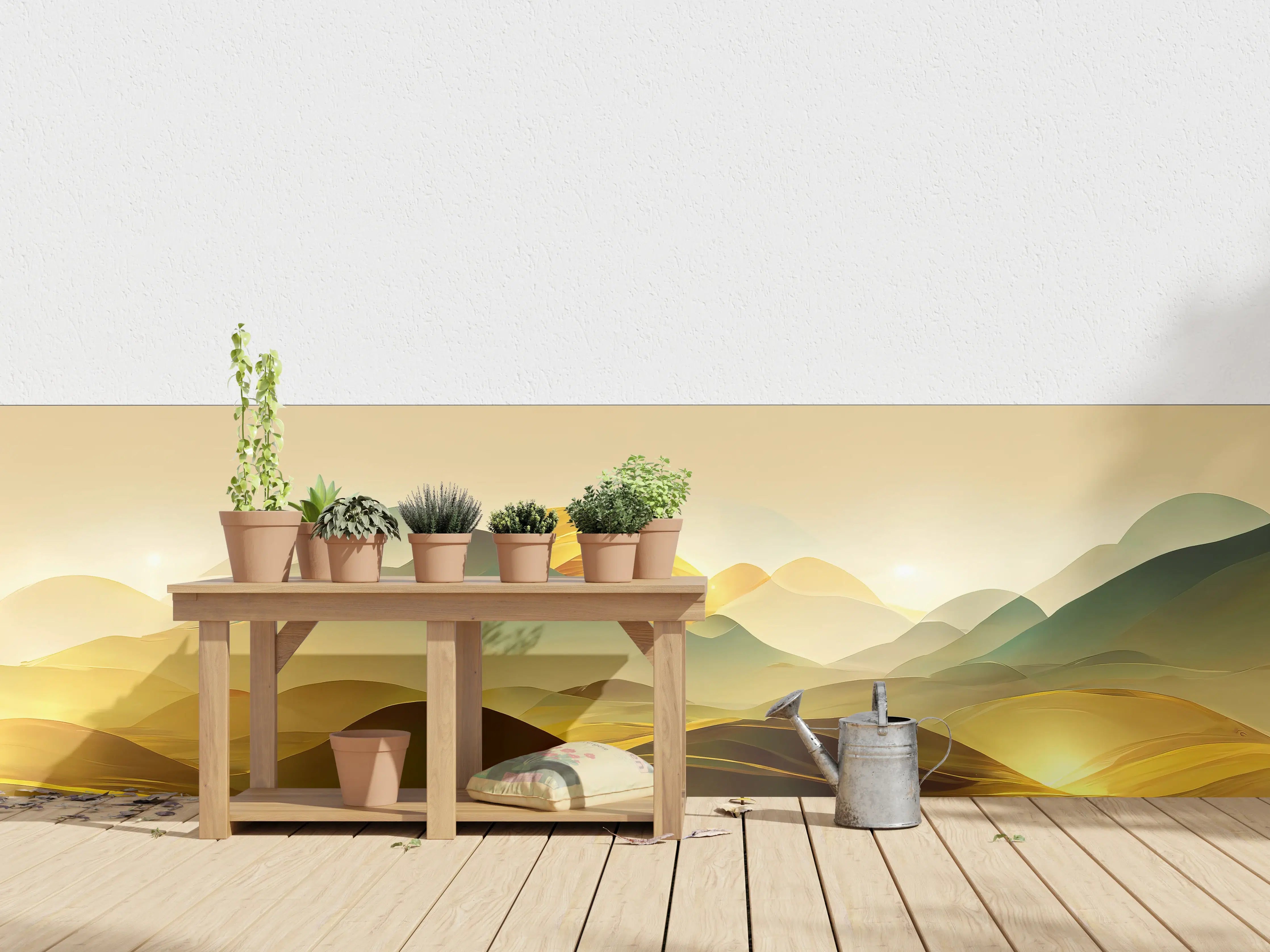 Wandverkleidung außen - Goldene Wüste - Illustration