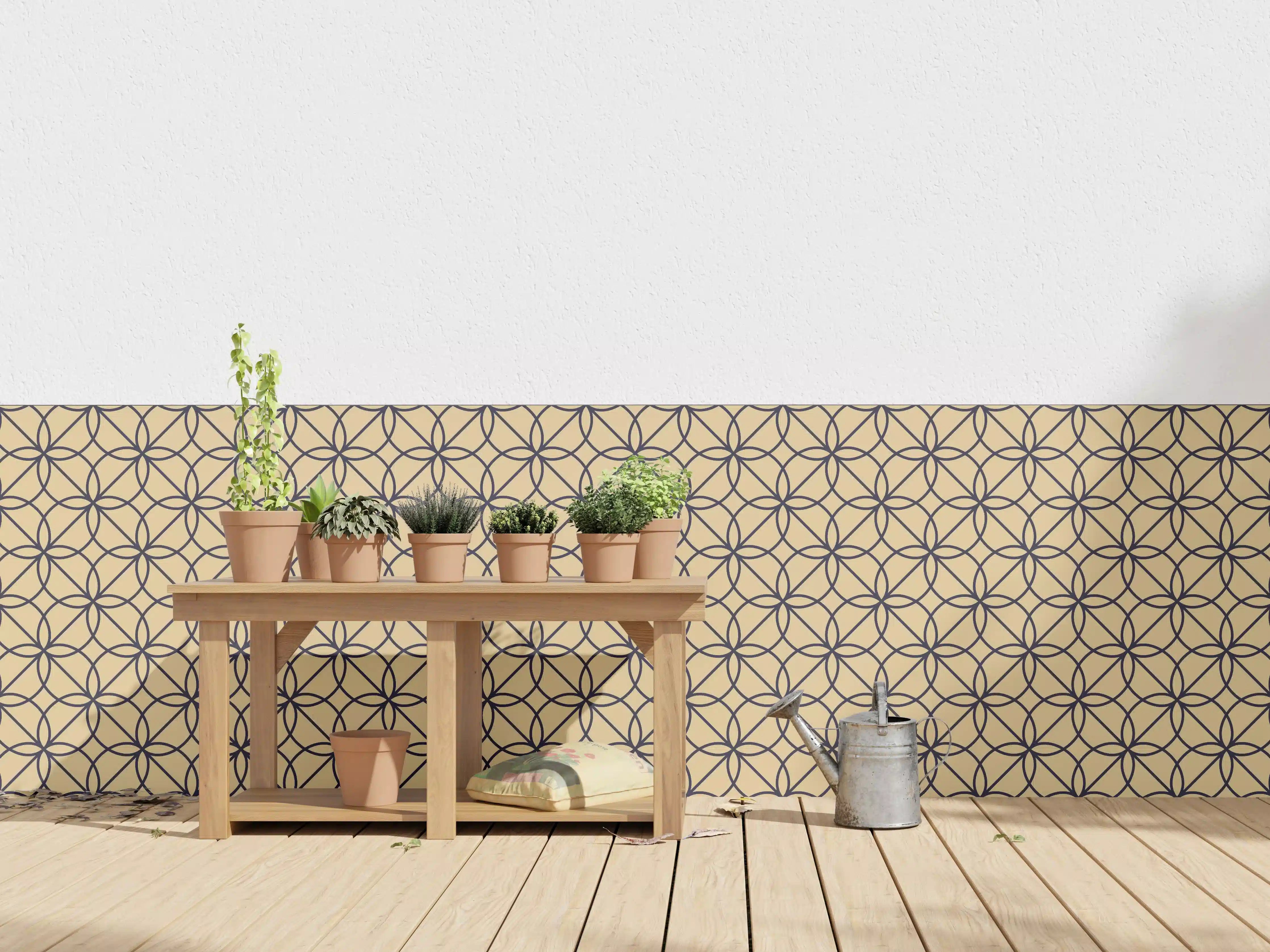Wandverkleidung außen - Goldenes Geometrisches Muster