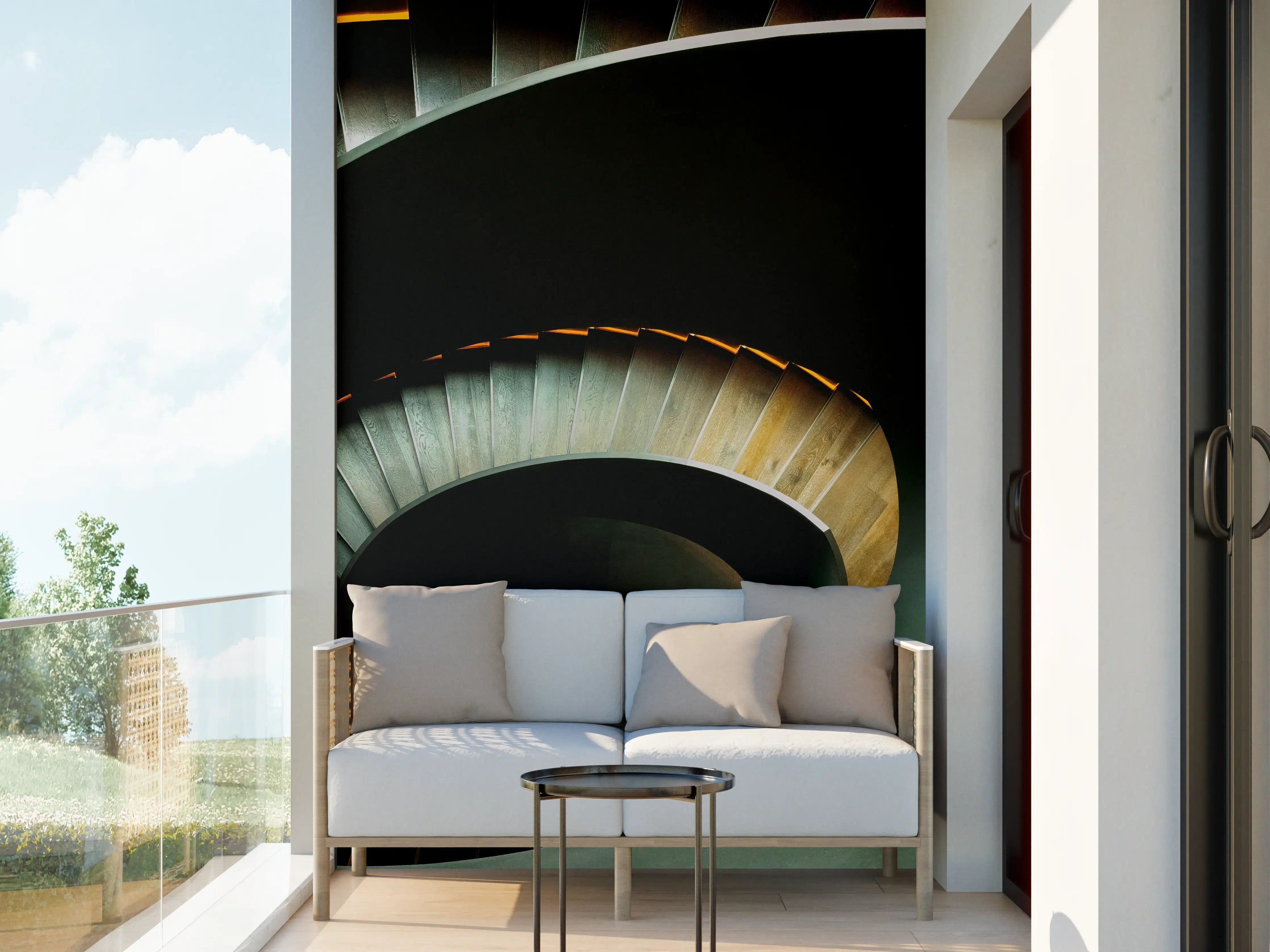 Wandverkleidung außen - Gräuliche Architektur - Treppen