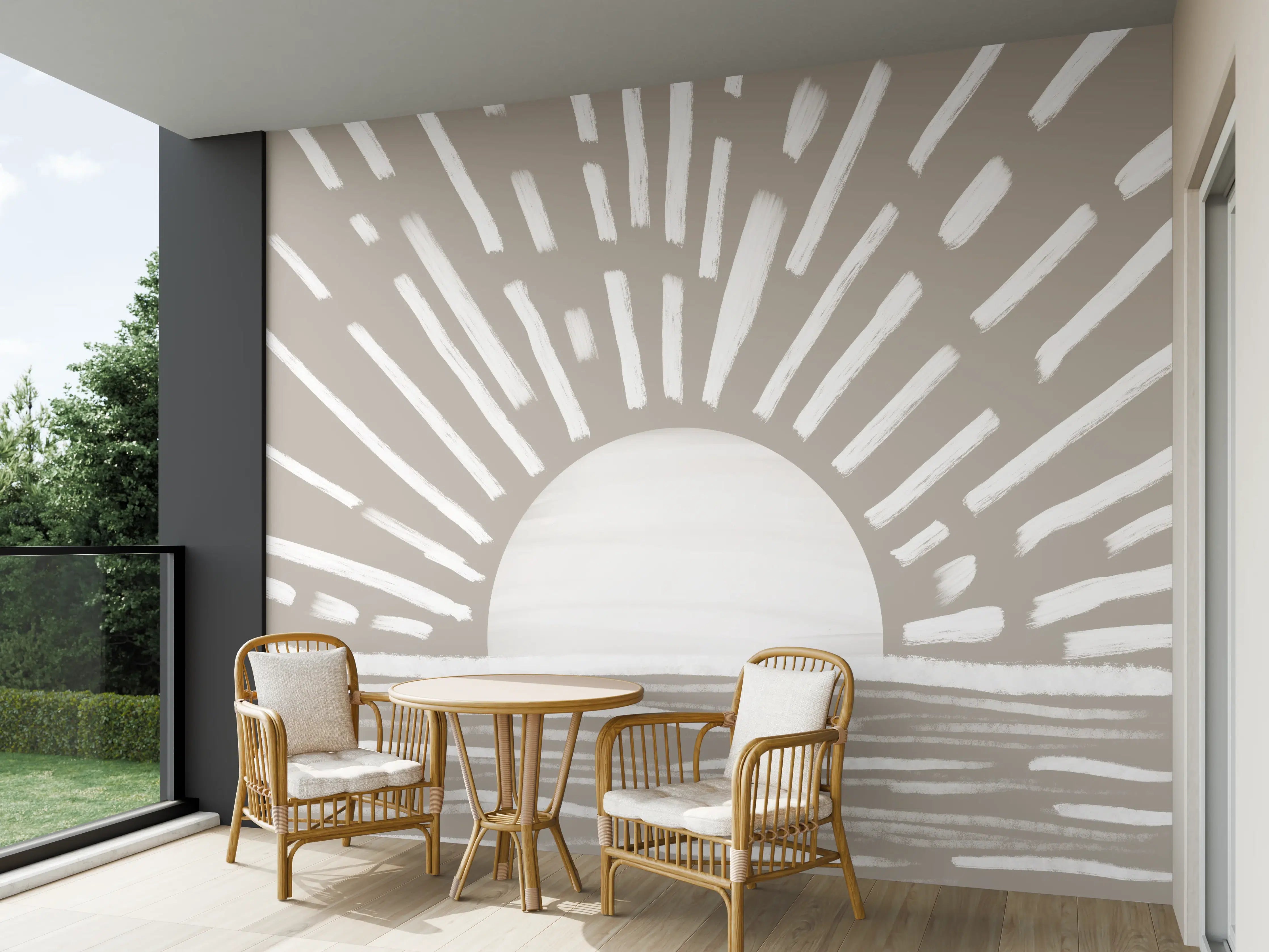Wandverkleidung außen - Gräuliches Design - Landschaft
