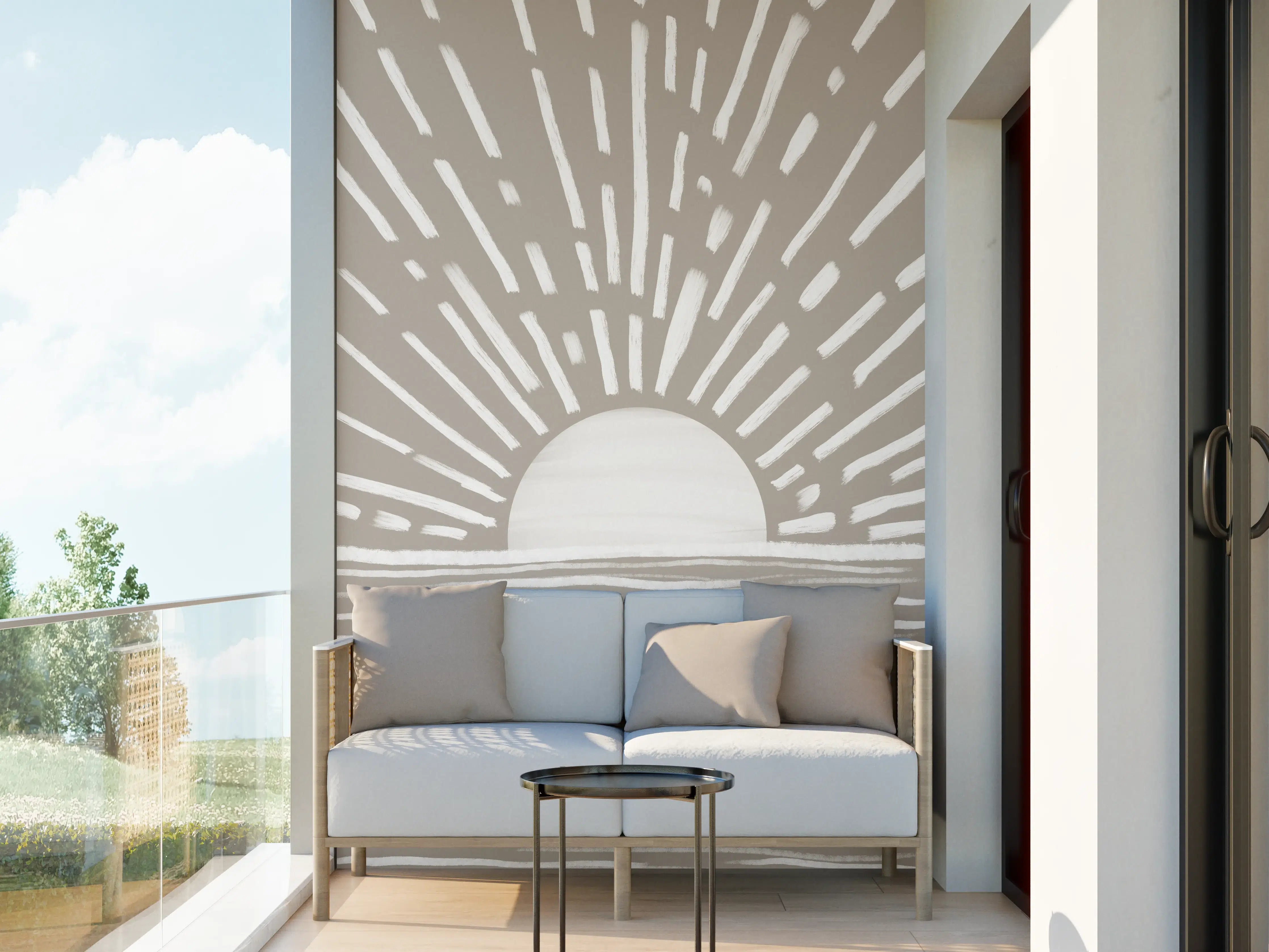 Wandverkleidung außen - Gräuliches Design - Landschaft