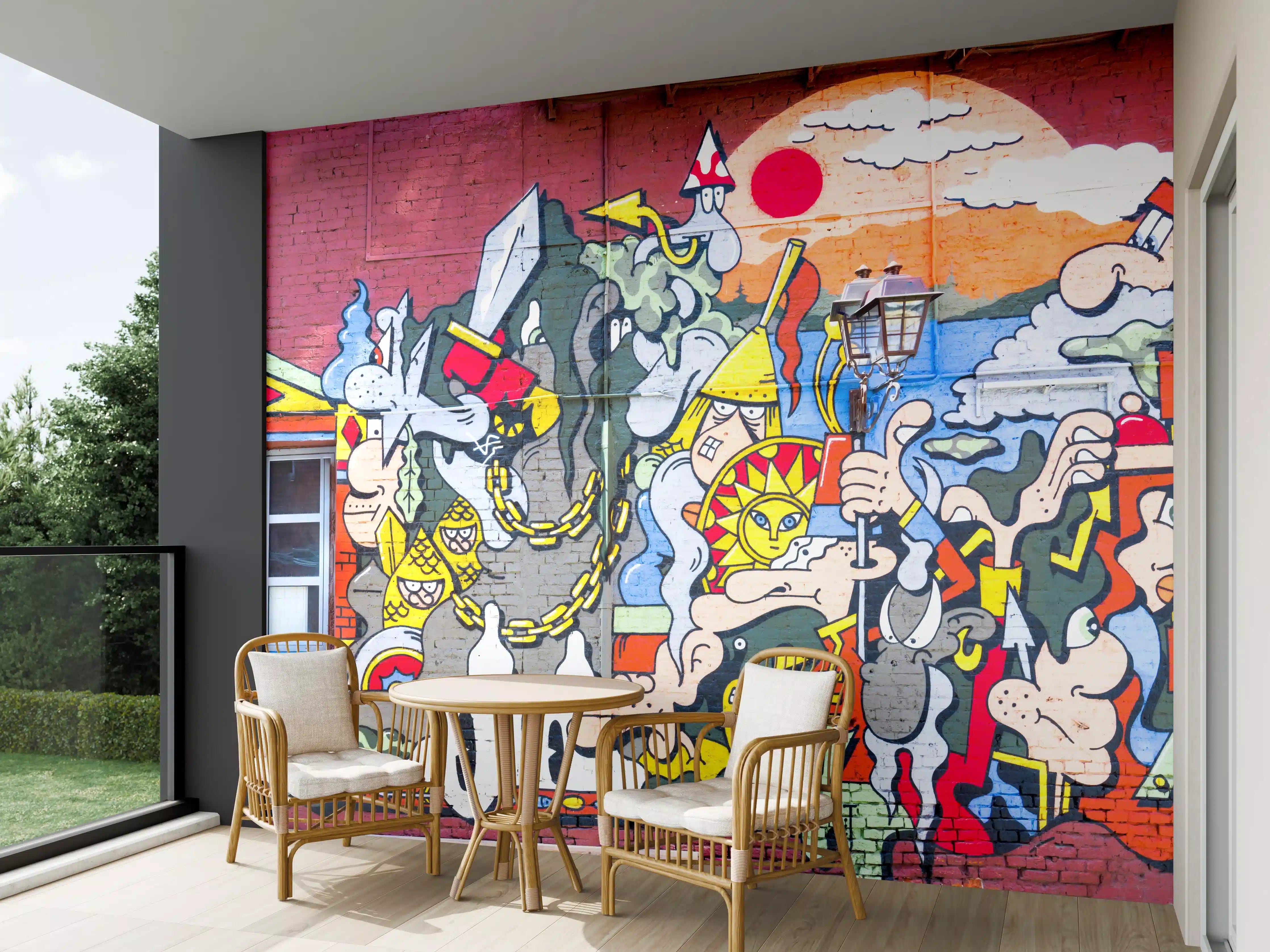 Wandverkleidung außen - Graffiti Wand - Urban Streetstyle