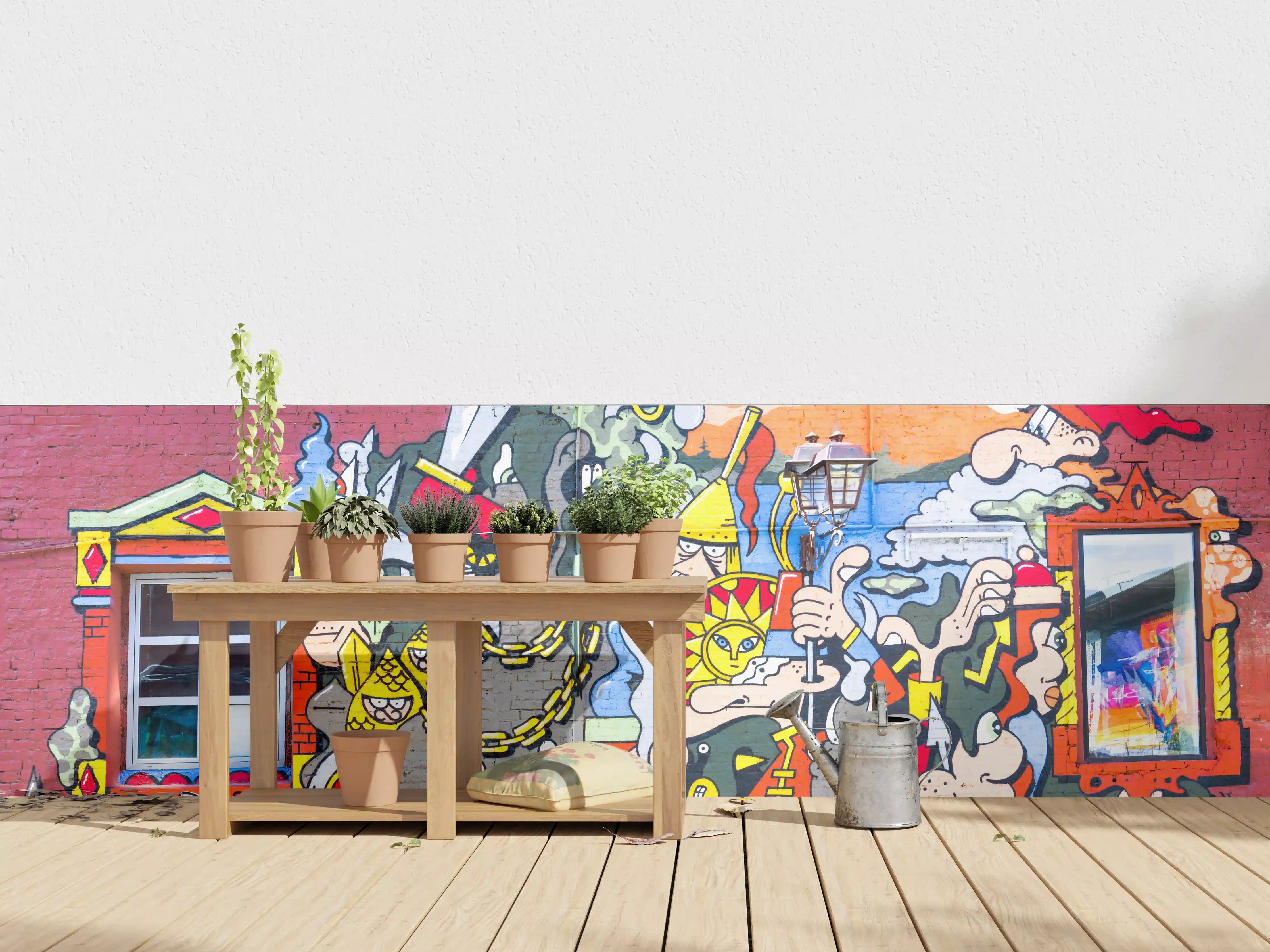 Wandverkleidung außen - Graffiti Wand - Urban Streetstyle