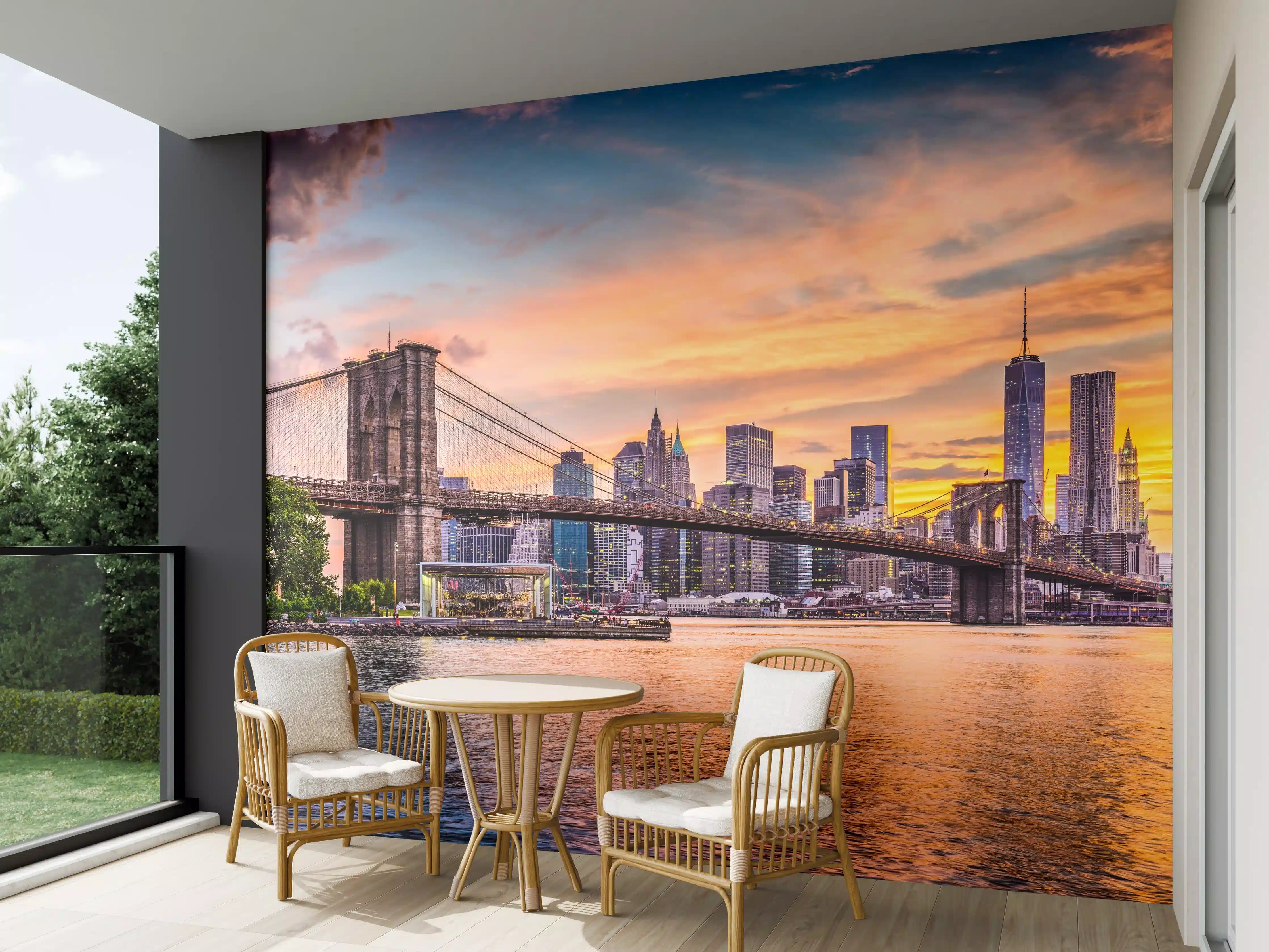 Wandverkleidung außen - Graue Abendstadt im Sonnenlicht