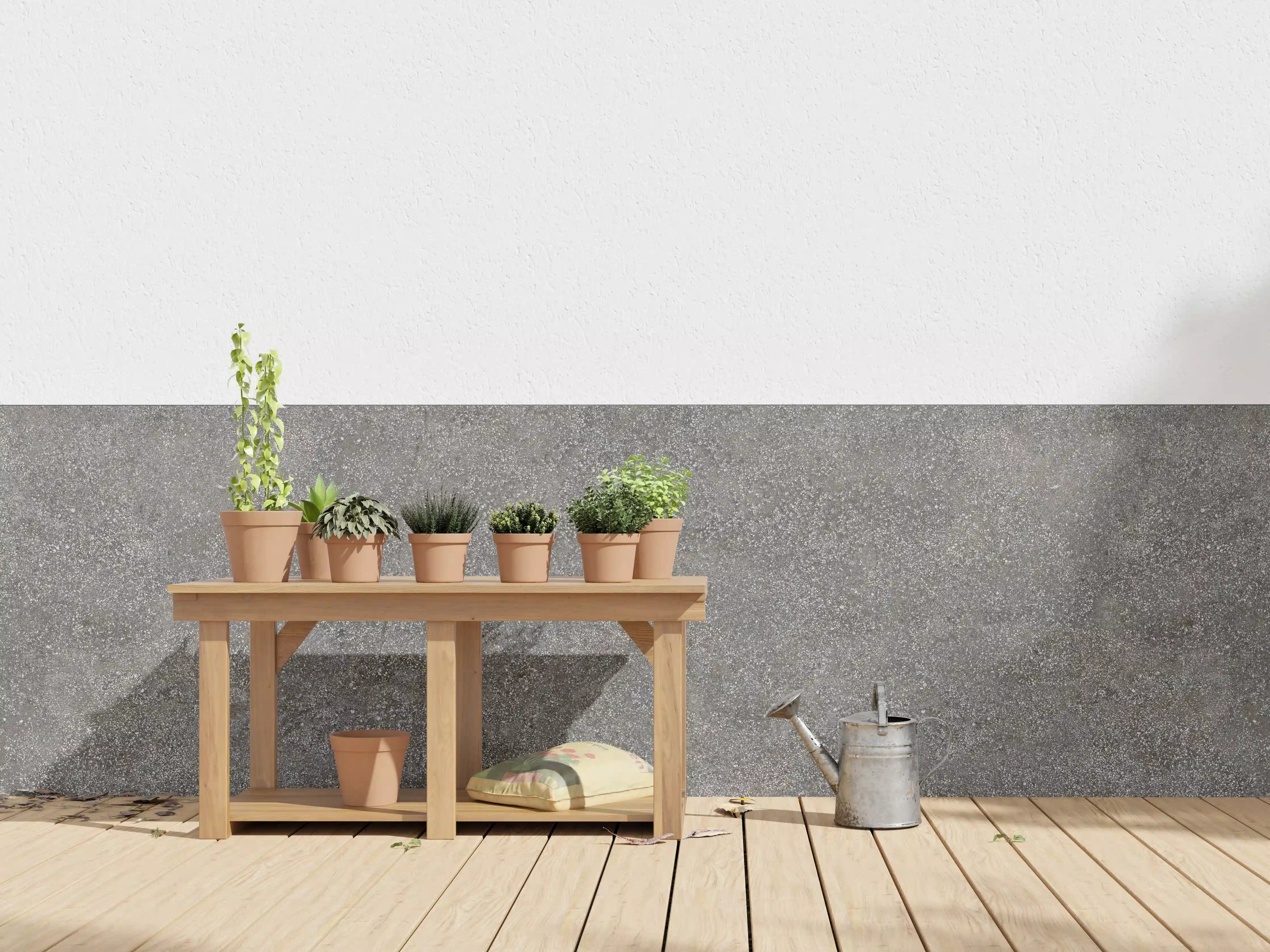 Wandverkleidung außen - Graue Beton-Ästhetik in Weiß