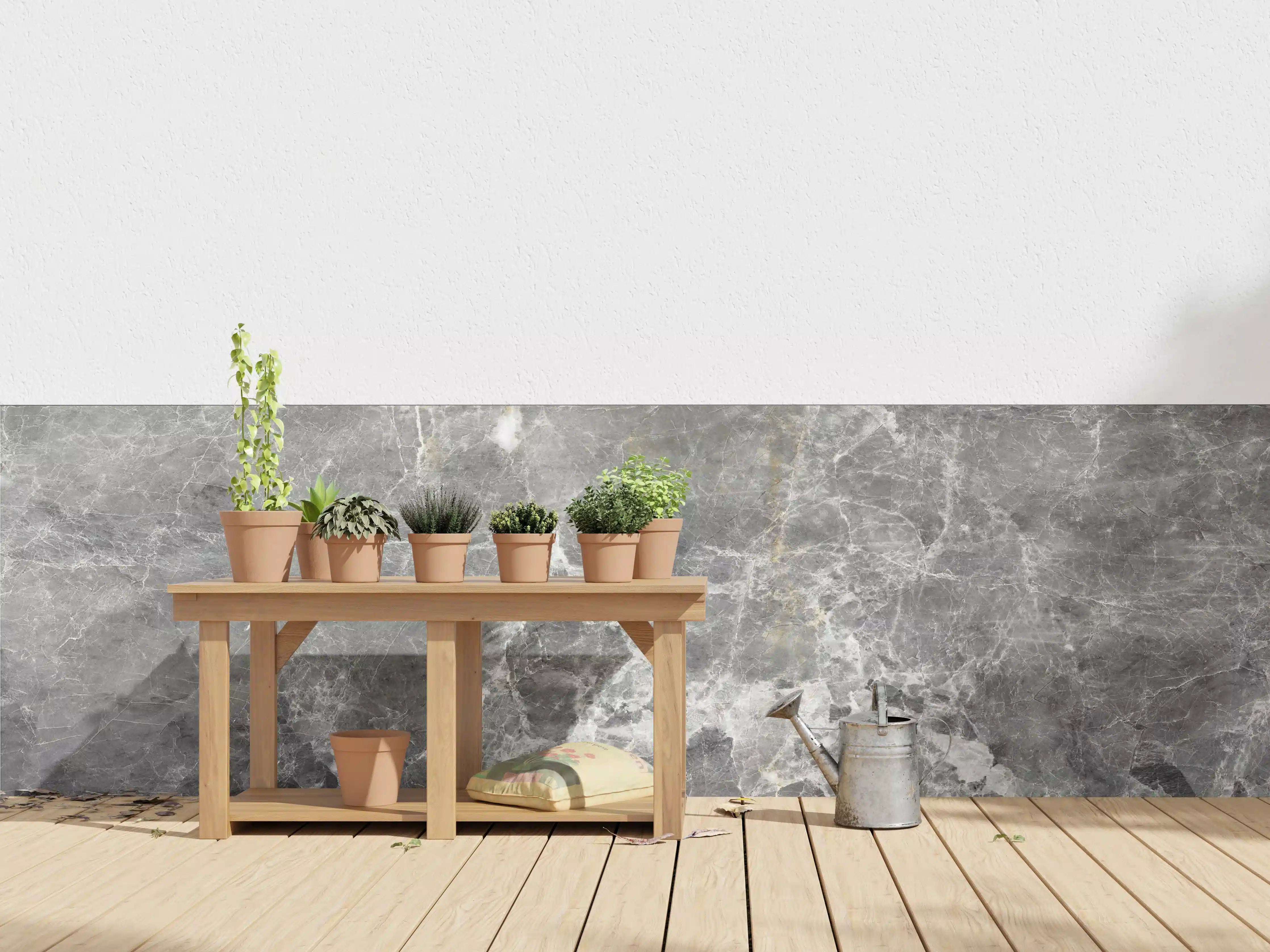 Wandverkleidung außen - Graue Marmorstein Textur