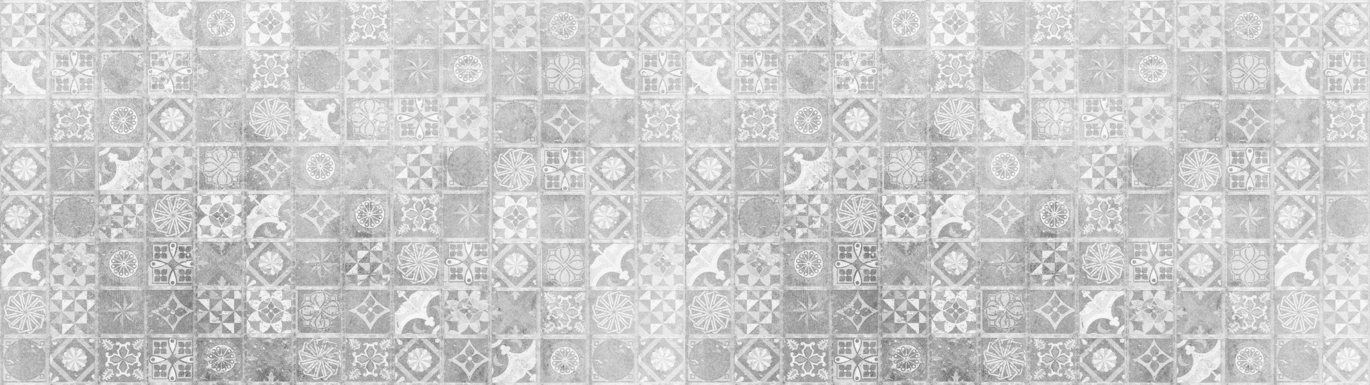 Wandverkleidung außen-Graue Mosaikfliesen mit geometrischem Muster