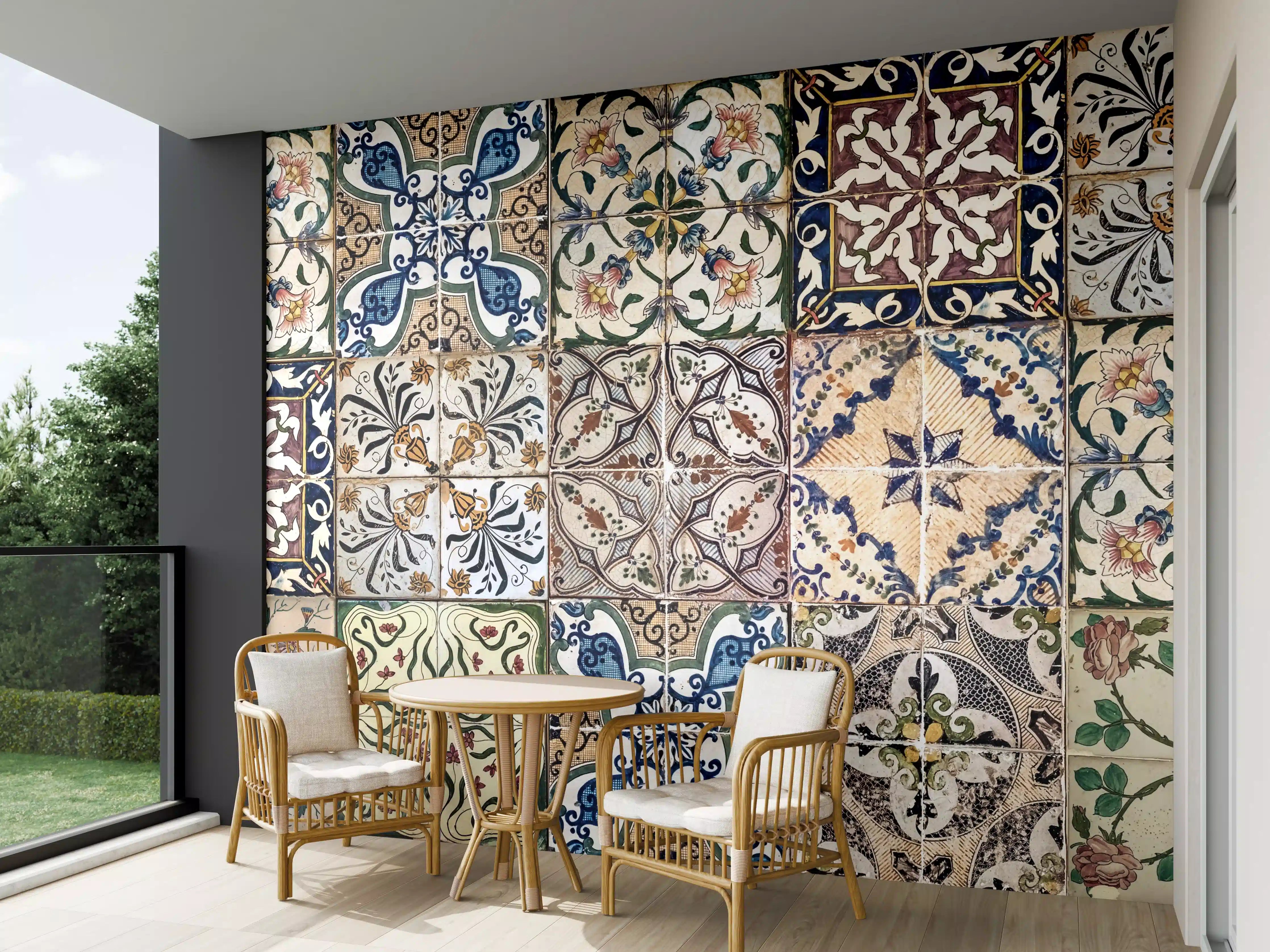 Wandverkleidung außen - Graue Vintage-Fliesen mit Eleganz